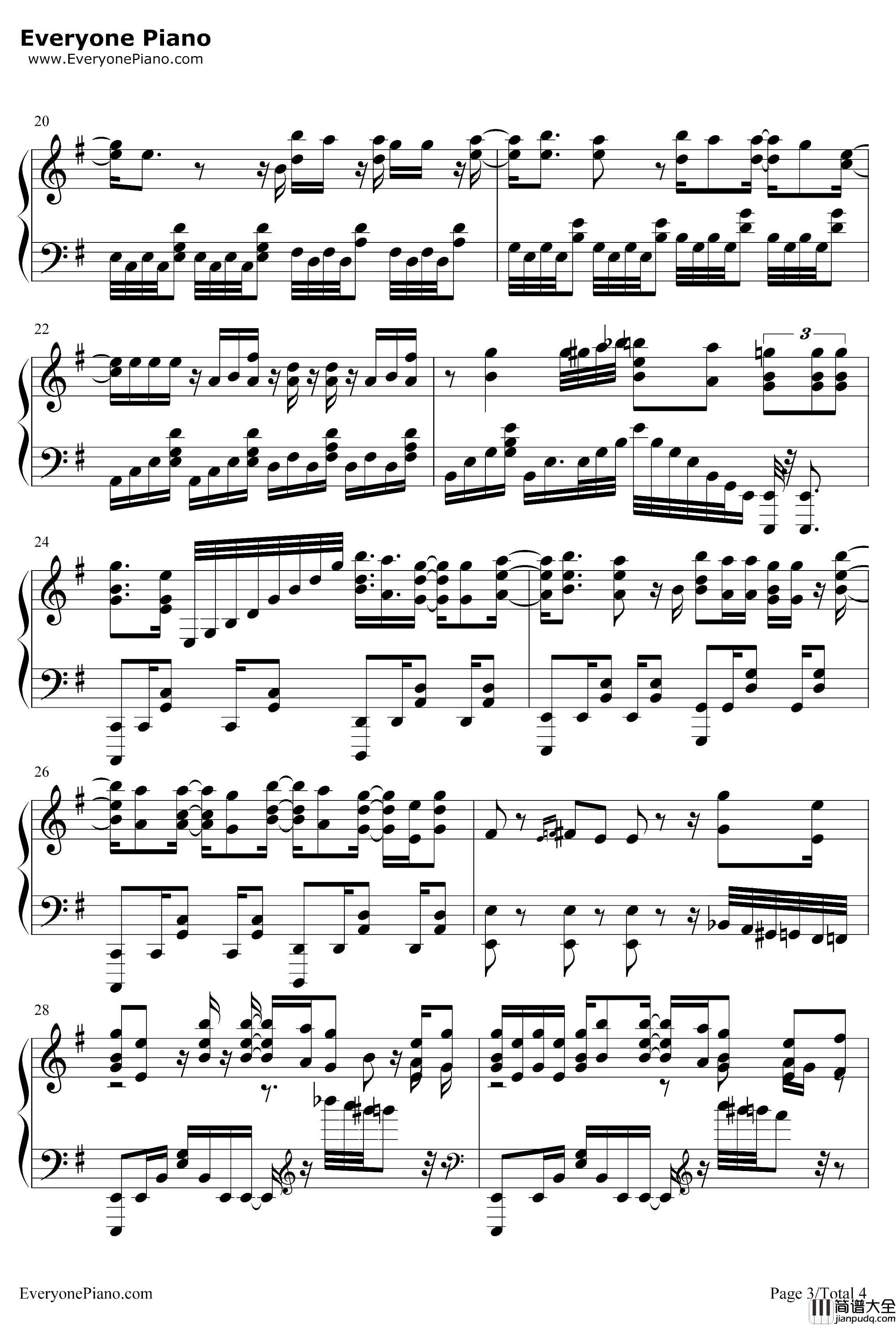 Touch_Off钢琴谱_UVERworld_约定的梦幻岛OP