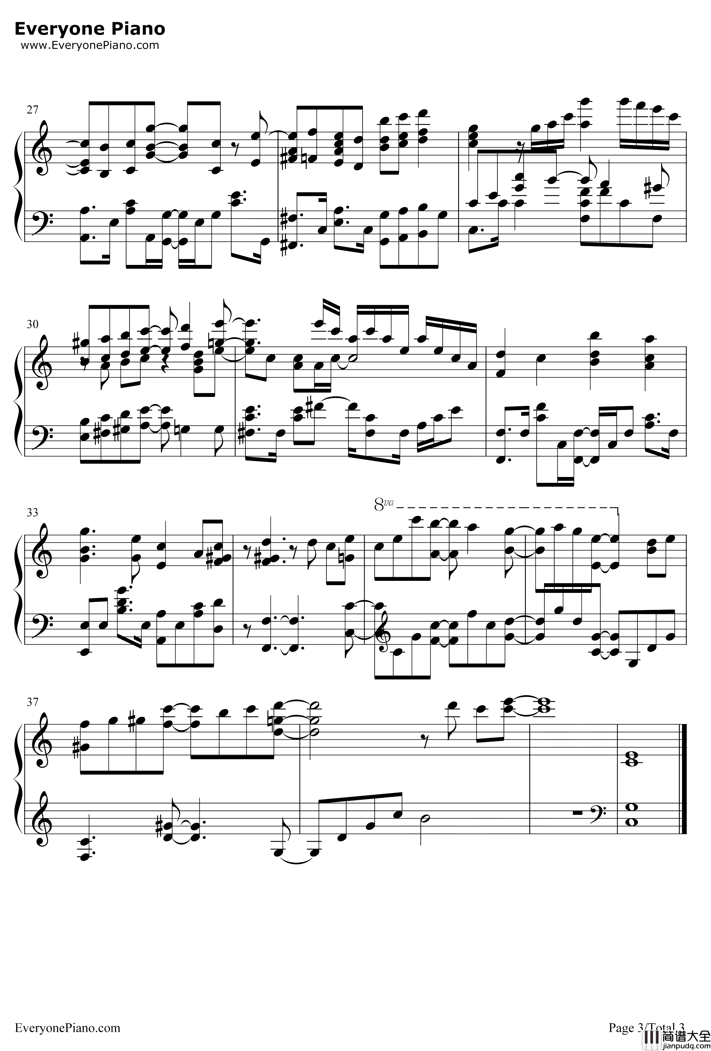 無謬の花钢琴谱_MiaREGINA_无谬の花_只要长得可爱即使是变态你也喜欢吗ED