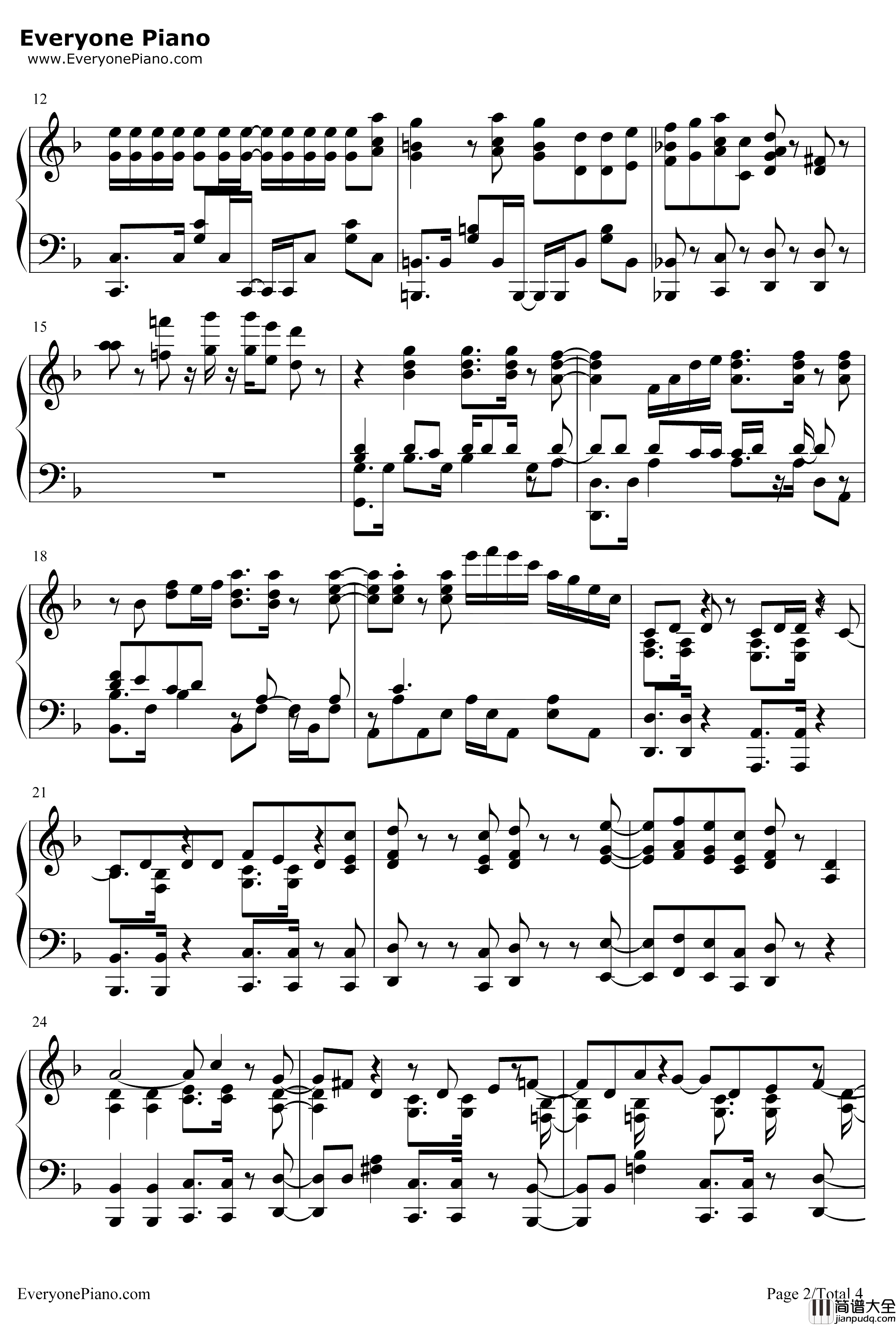 TEMPEST钢琴谱_石原夏织_重来吧魔王大人OP