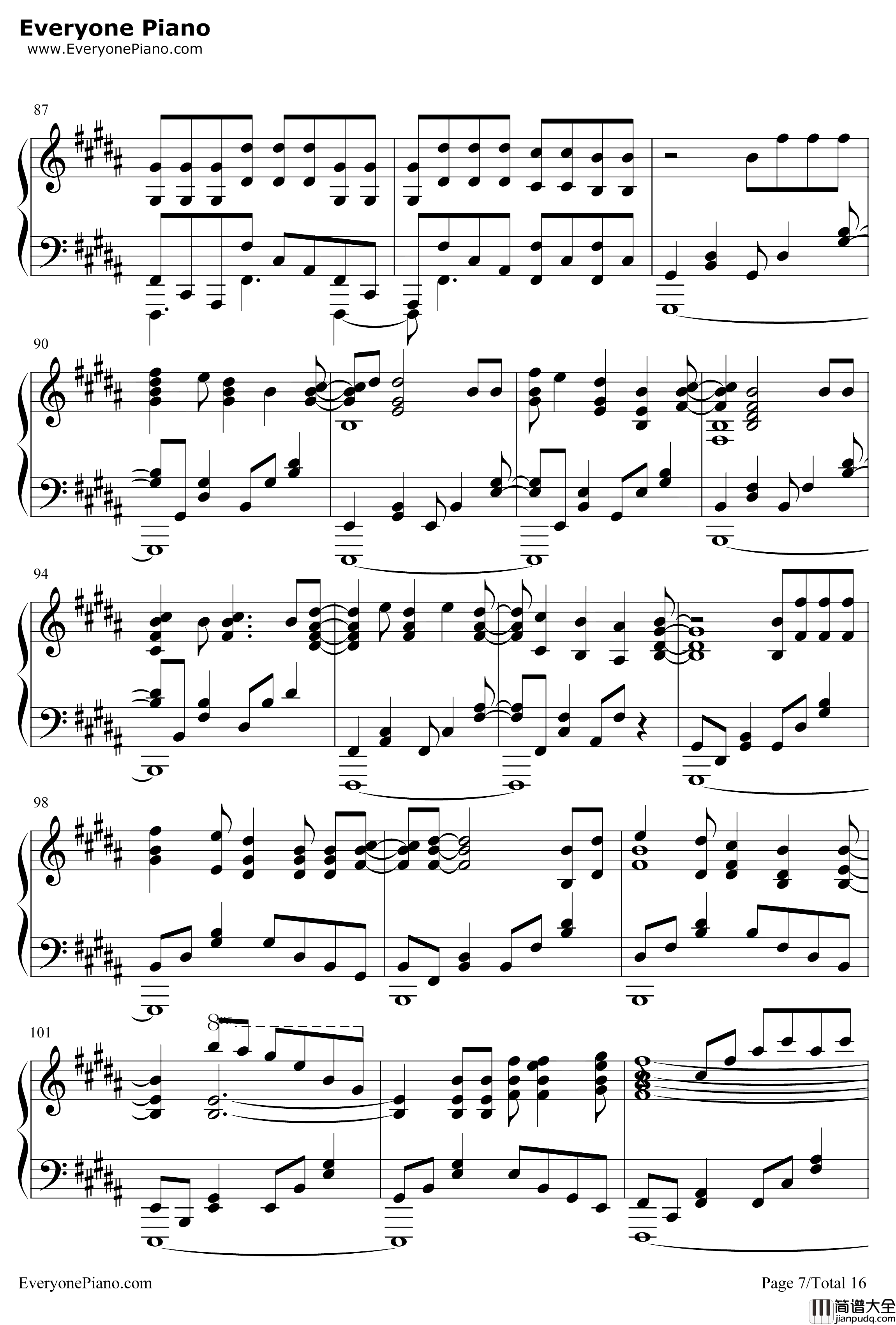 Neo钢琴谱_Roselia_Aspect_BanGDreamOST