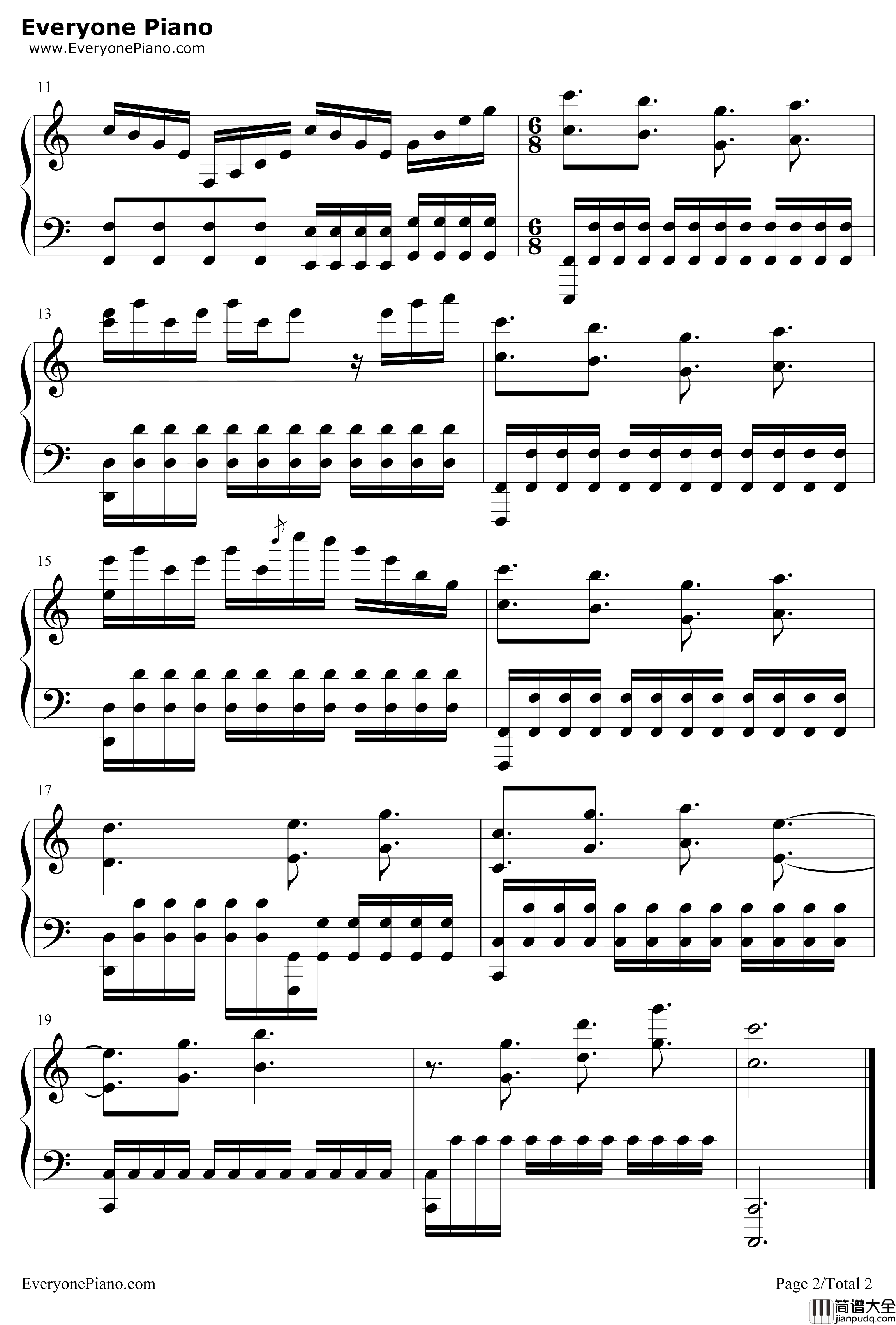 TheOcean钢琴谱_猎豹移动公司_海洋_跳舞的线