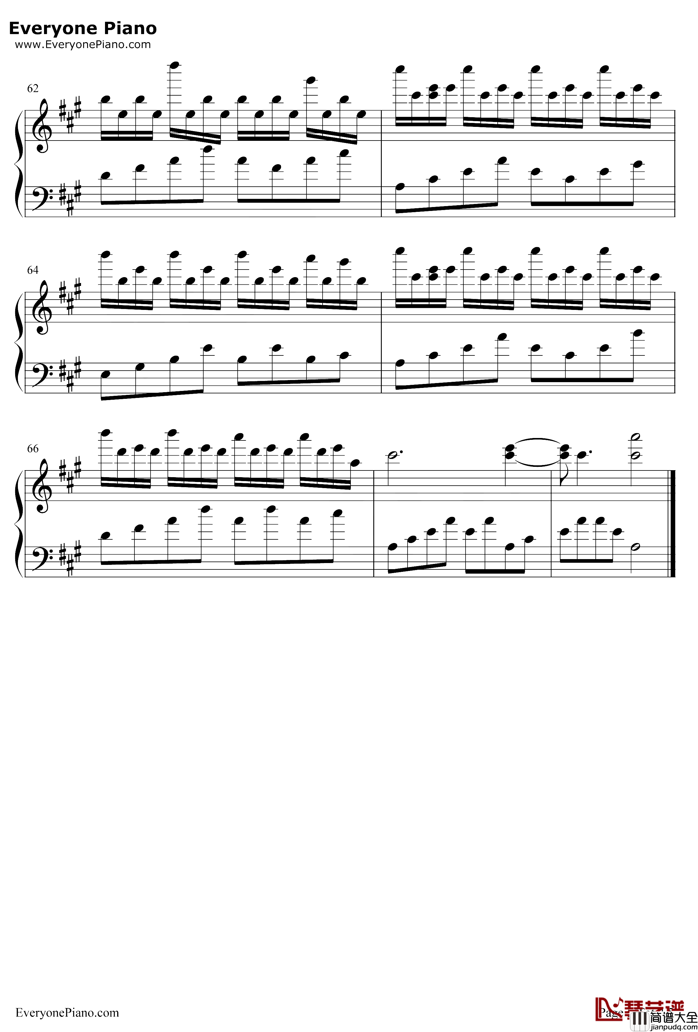 Heaven钢琴谱_FlorianBur_Snowflakes