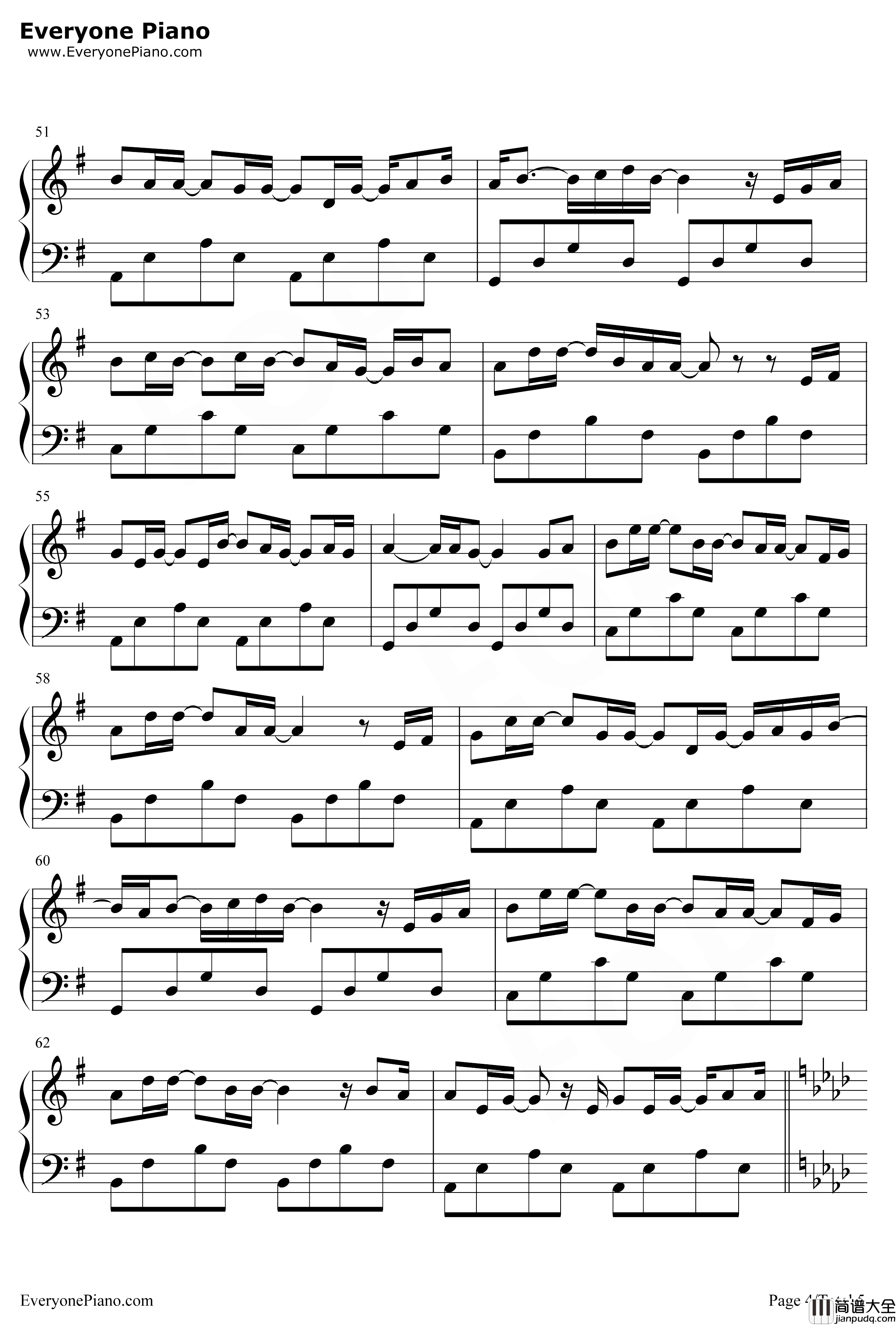 分手的距离钢琴谱_李魏西