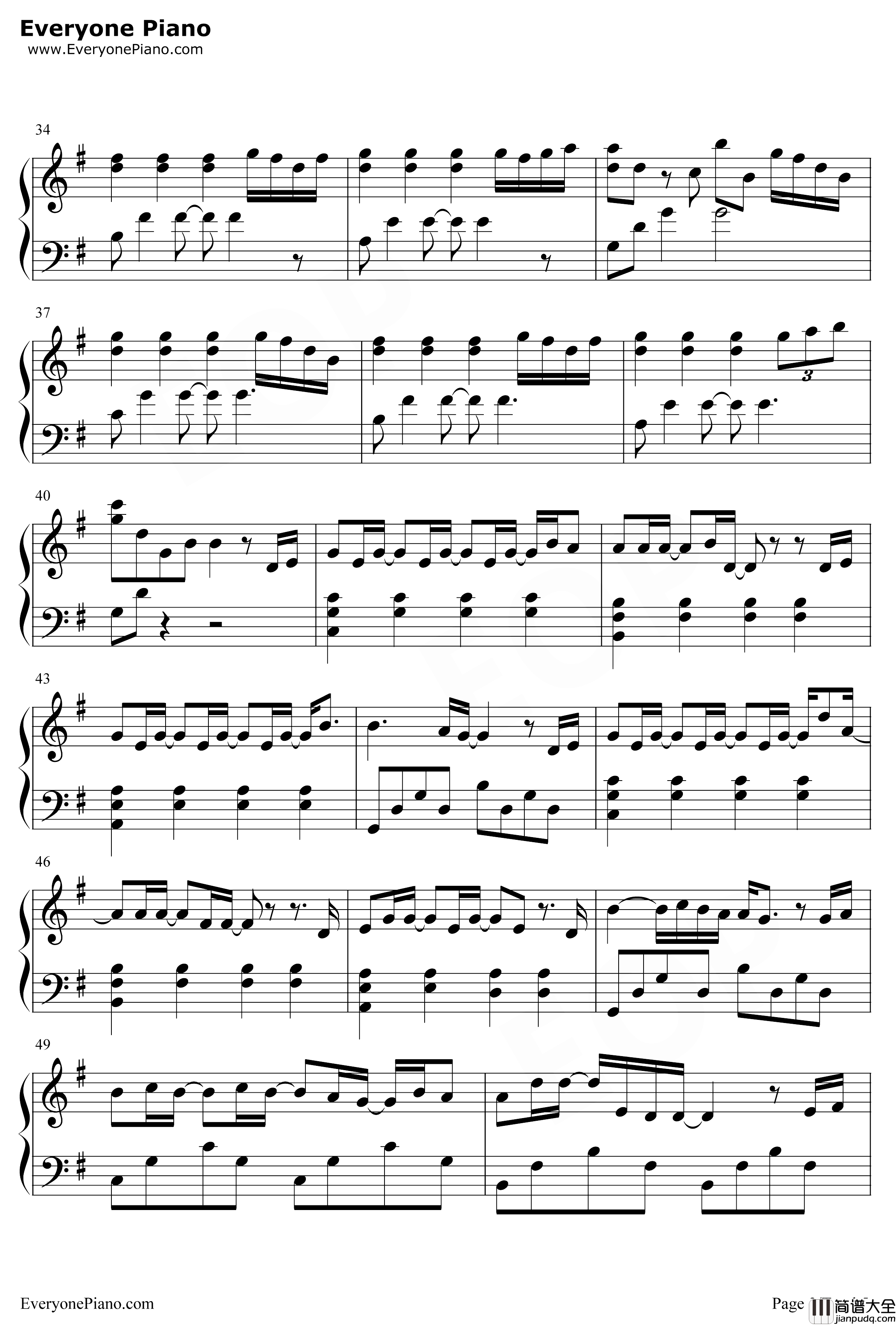 分手的距离钢琴谱_李魏西