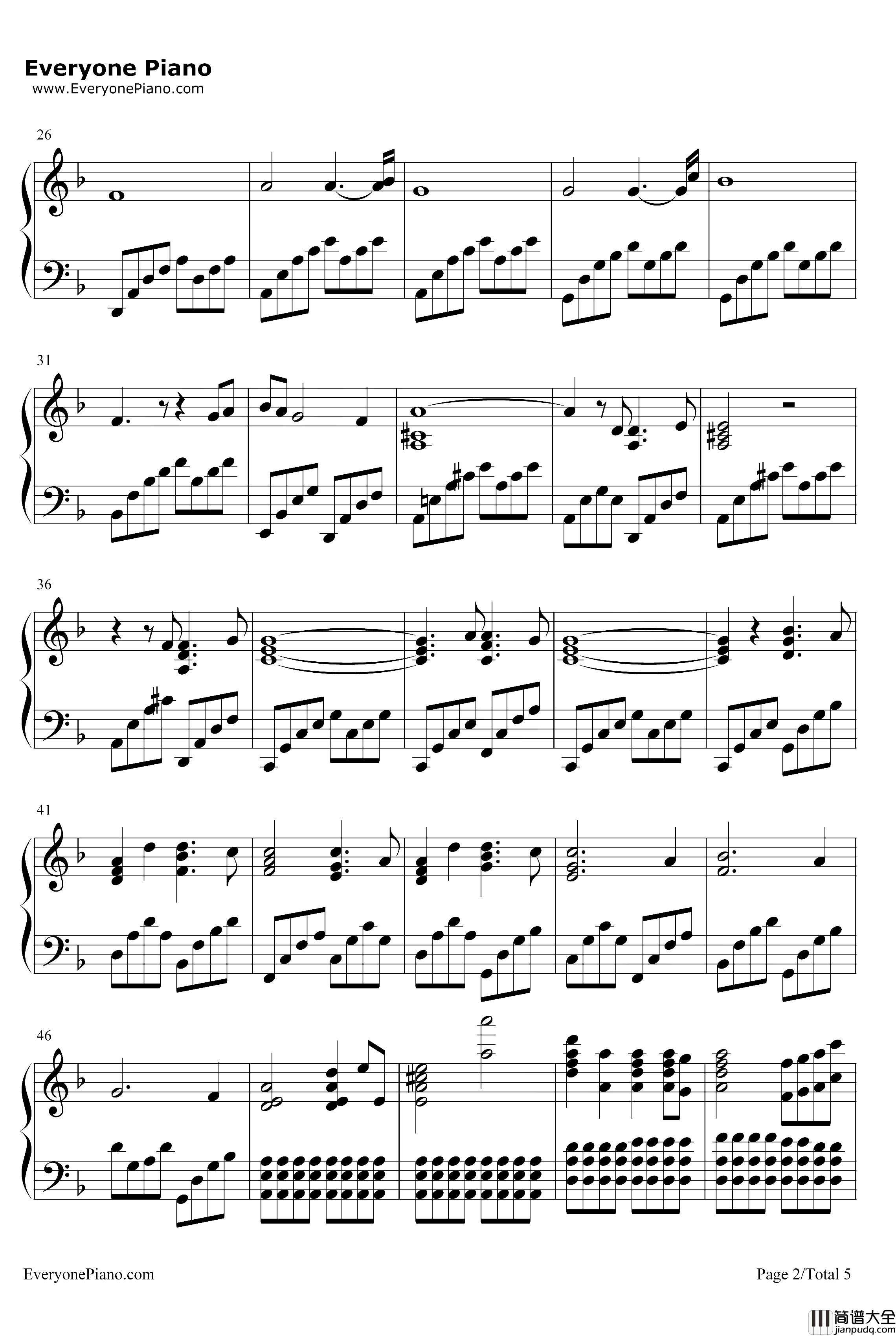 StarSky钢琴谱_TwoStepsFromHell_完美版