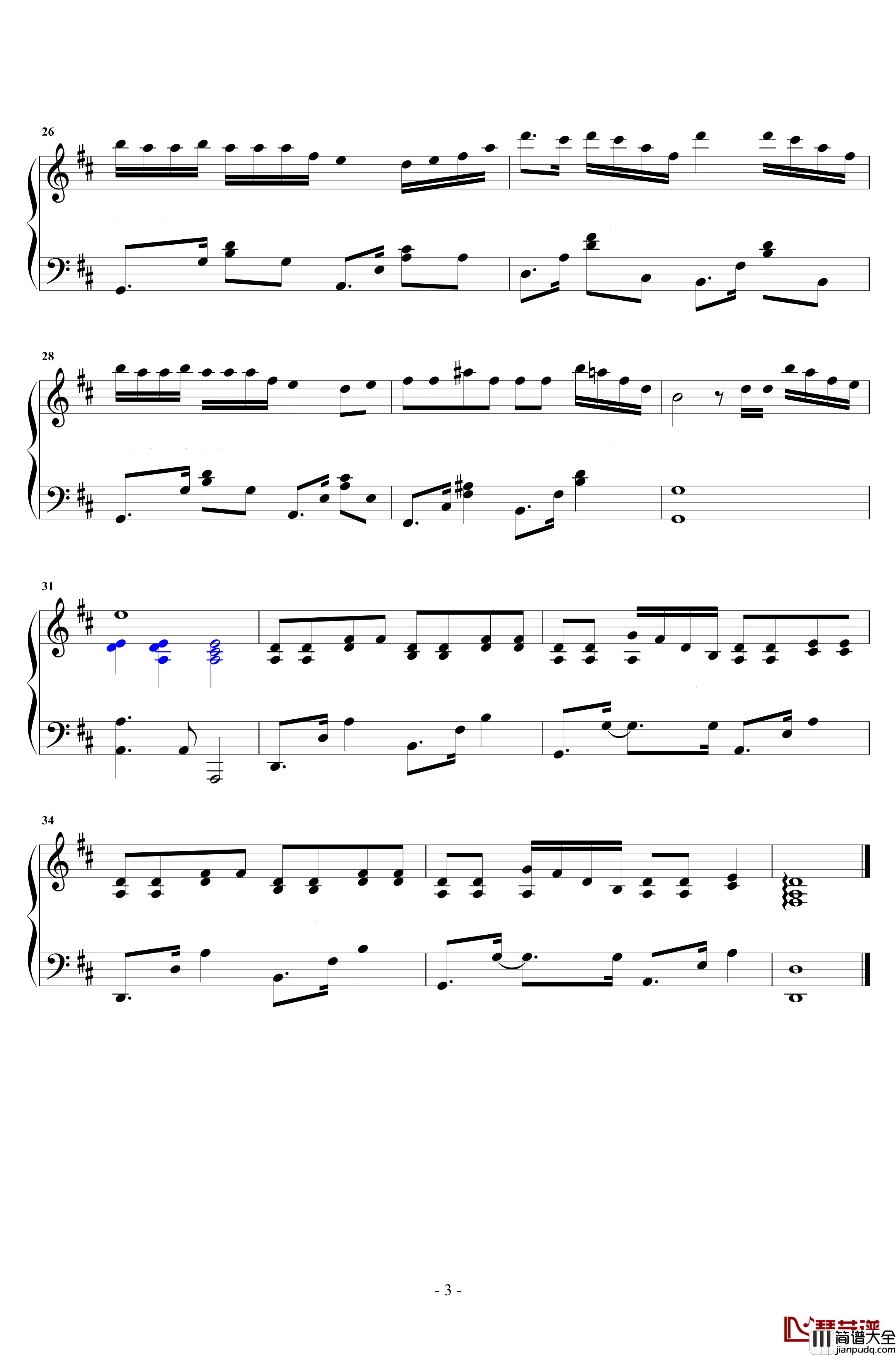 画钢琴谱_原声独奏_邓紫棋