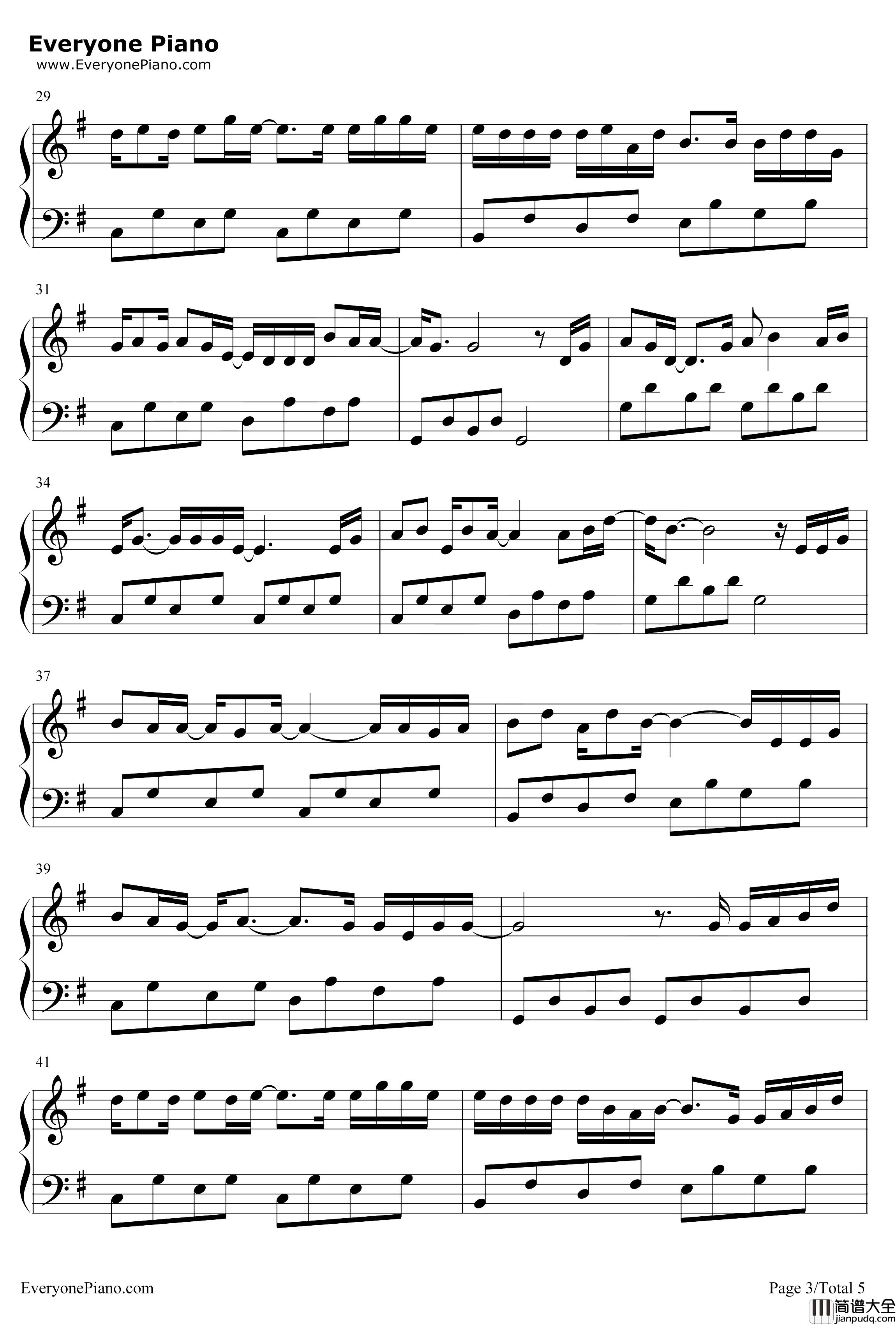 伪装钢琴谱_大壮_抖音热歌