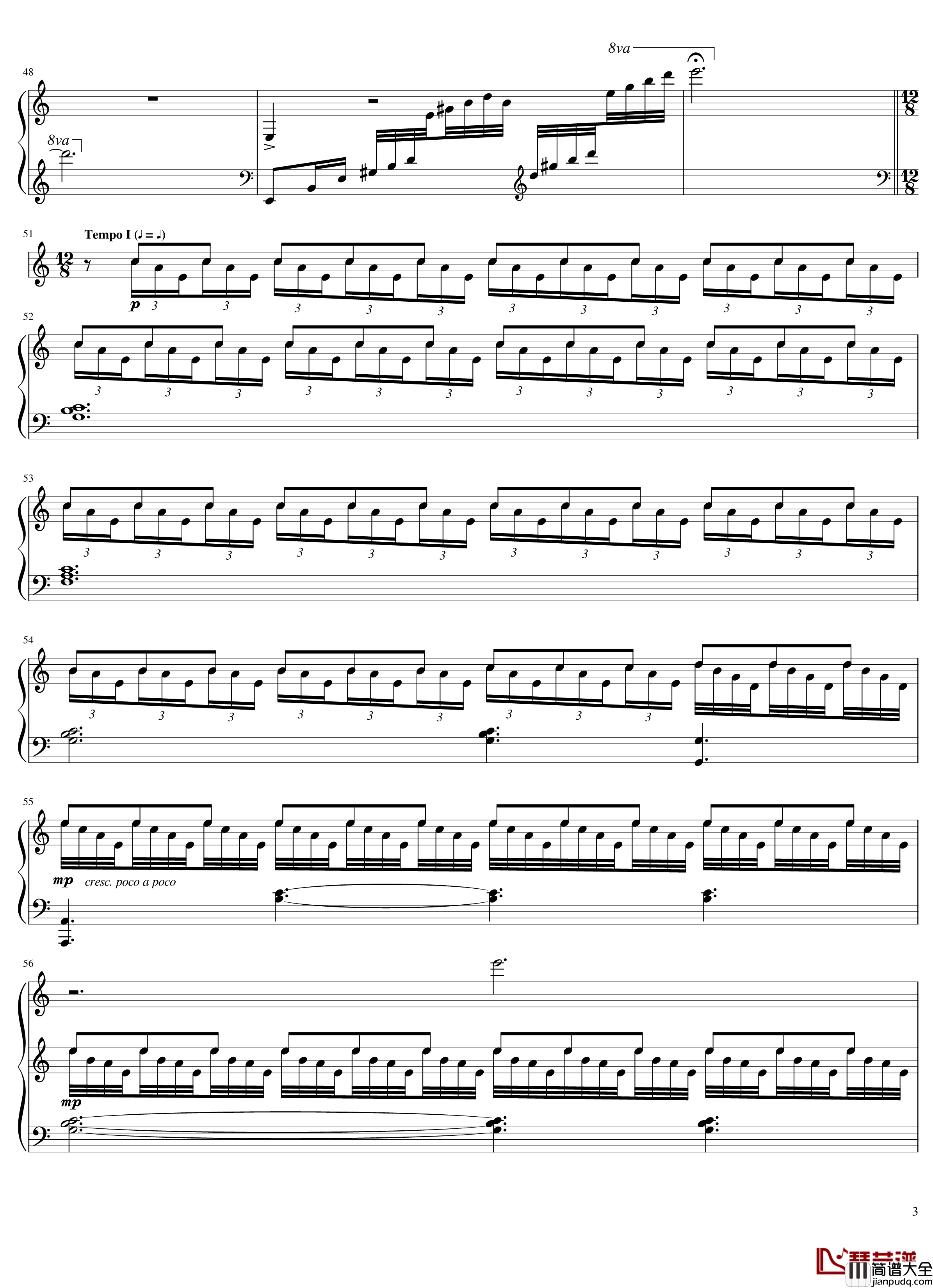 星际穿越Interstellar主题曲钢琴谱_星际穿越