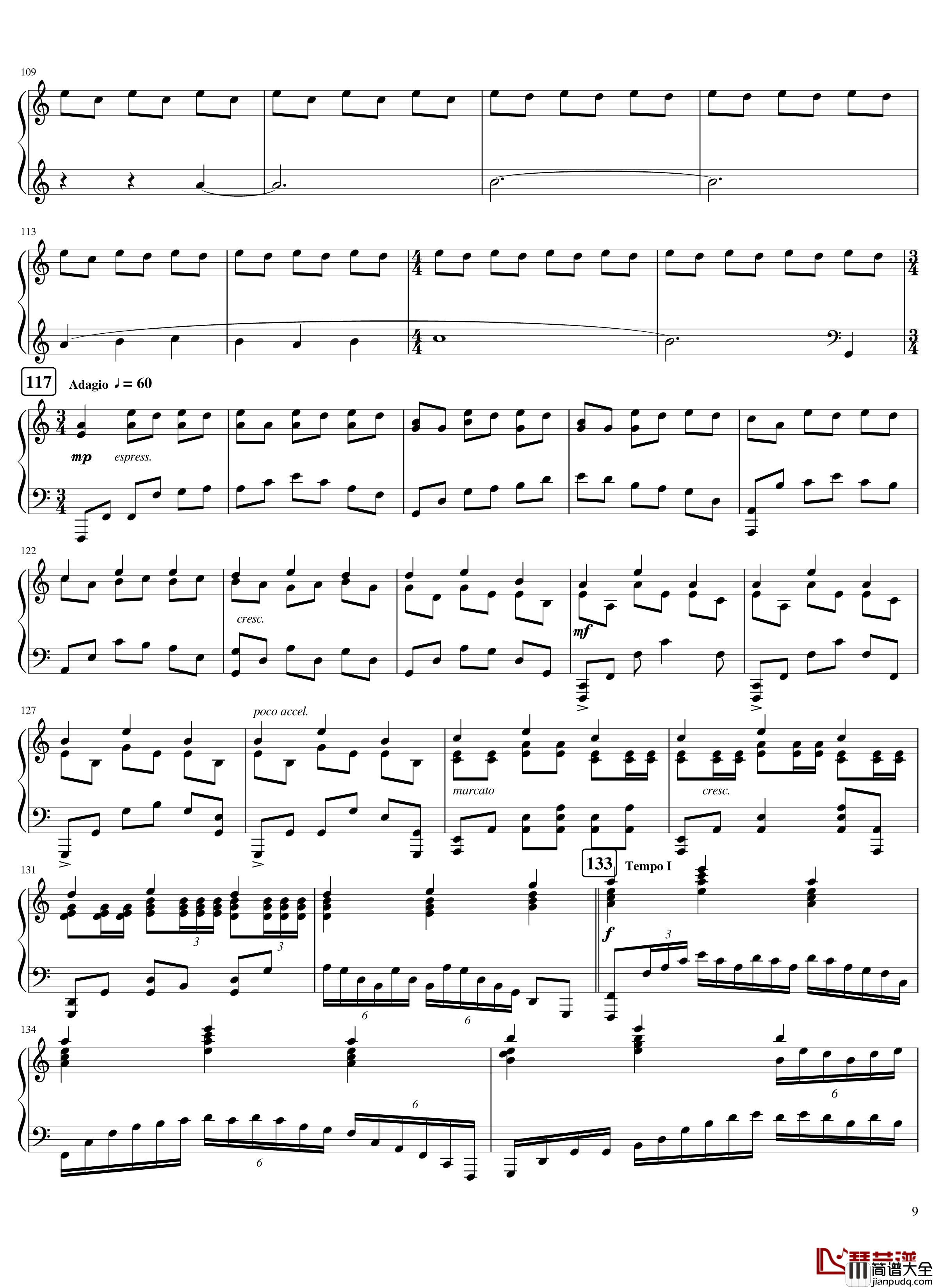 星际穿越Interstellar主题曲钢琴谱_星际穿越