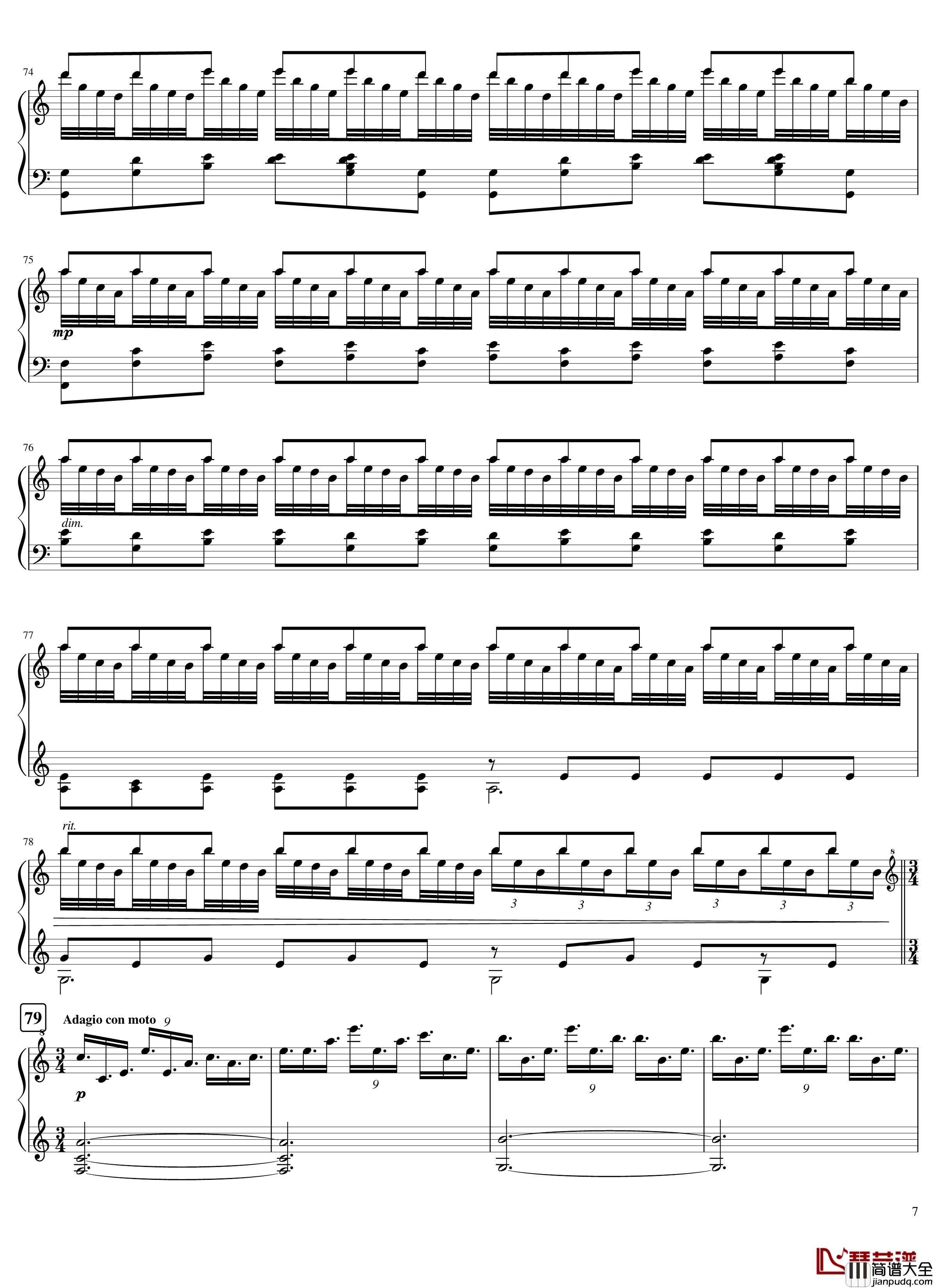 星际穿越Interstellar主题曲钢琴谱_星际穿越