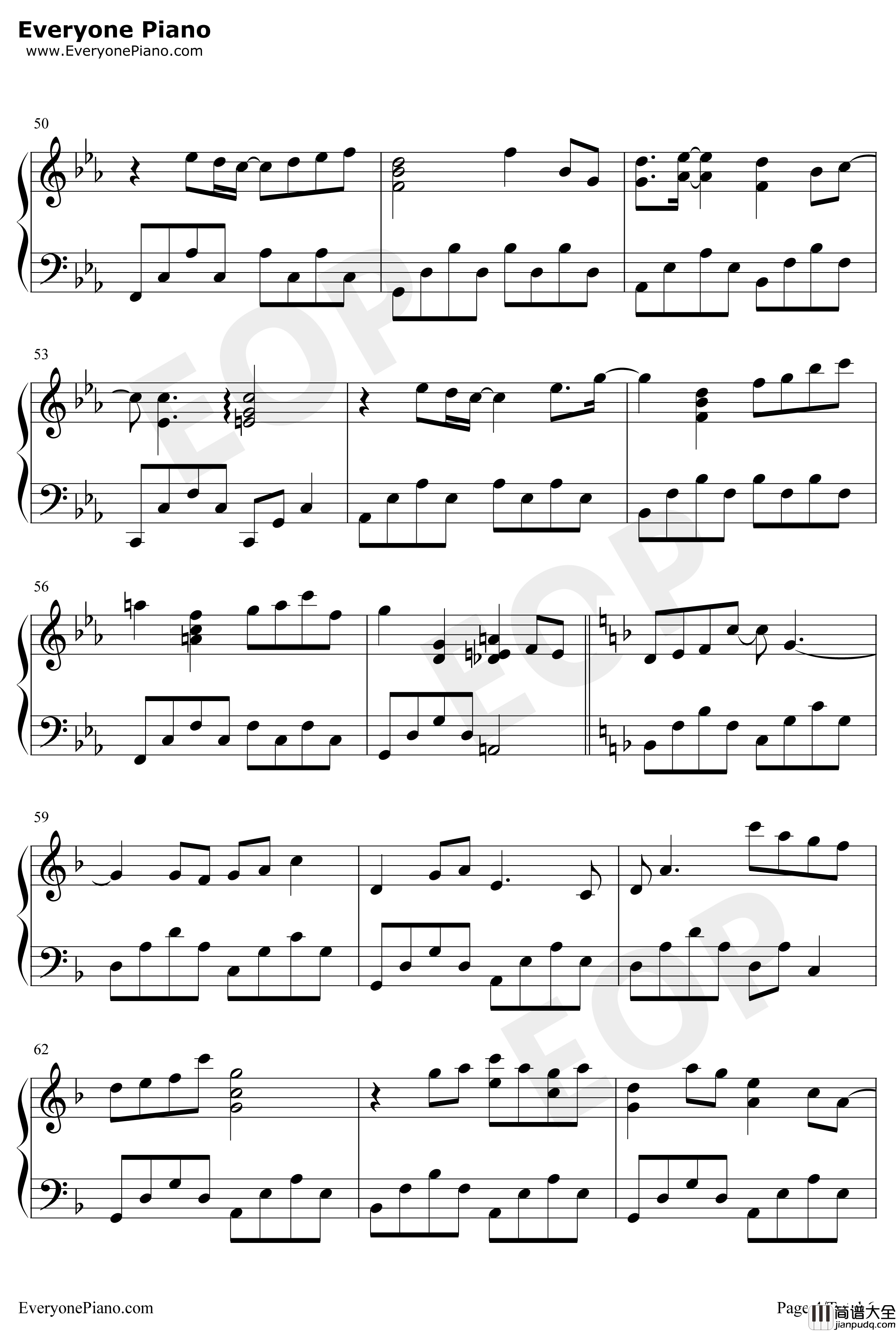 天涯钢琴谱_喵☆酱_天涯明月刀BGM