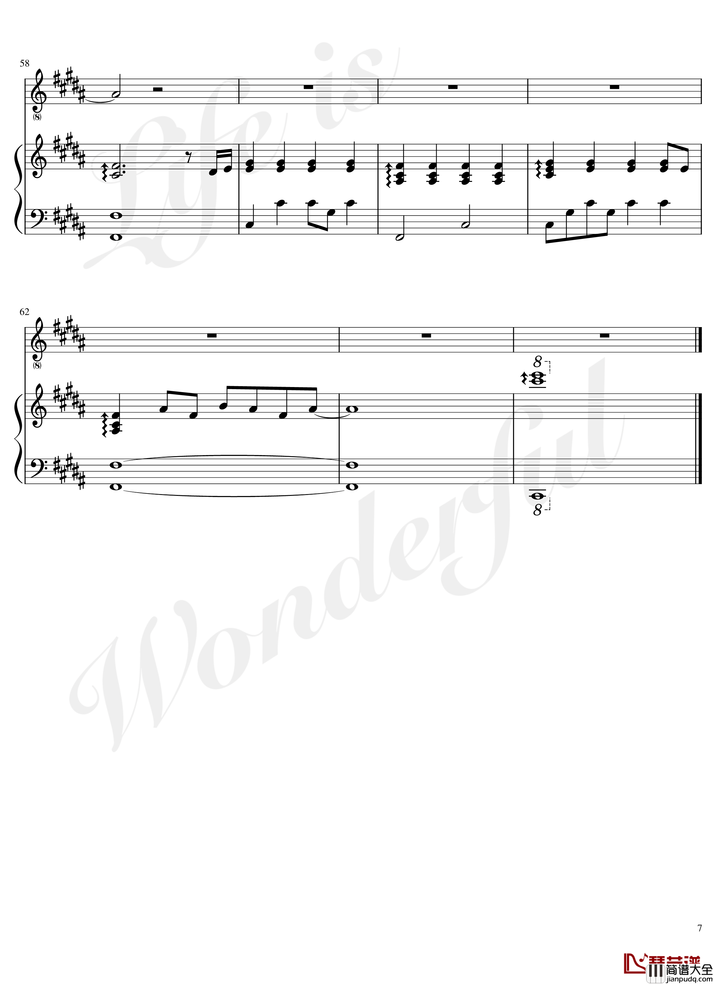 Let_you_go钢琴谱_演唱会版伴奏谱_华晨宇