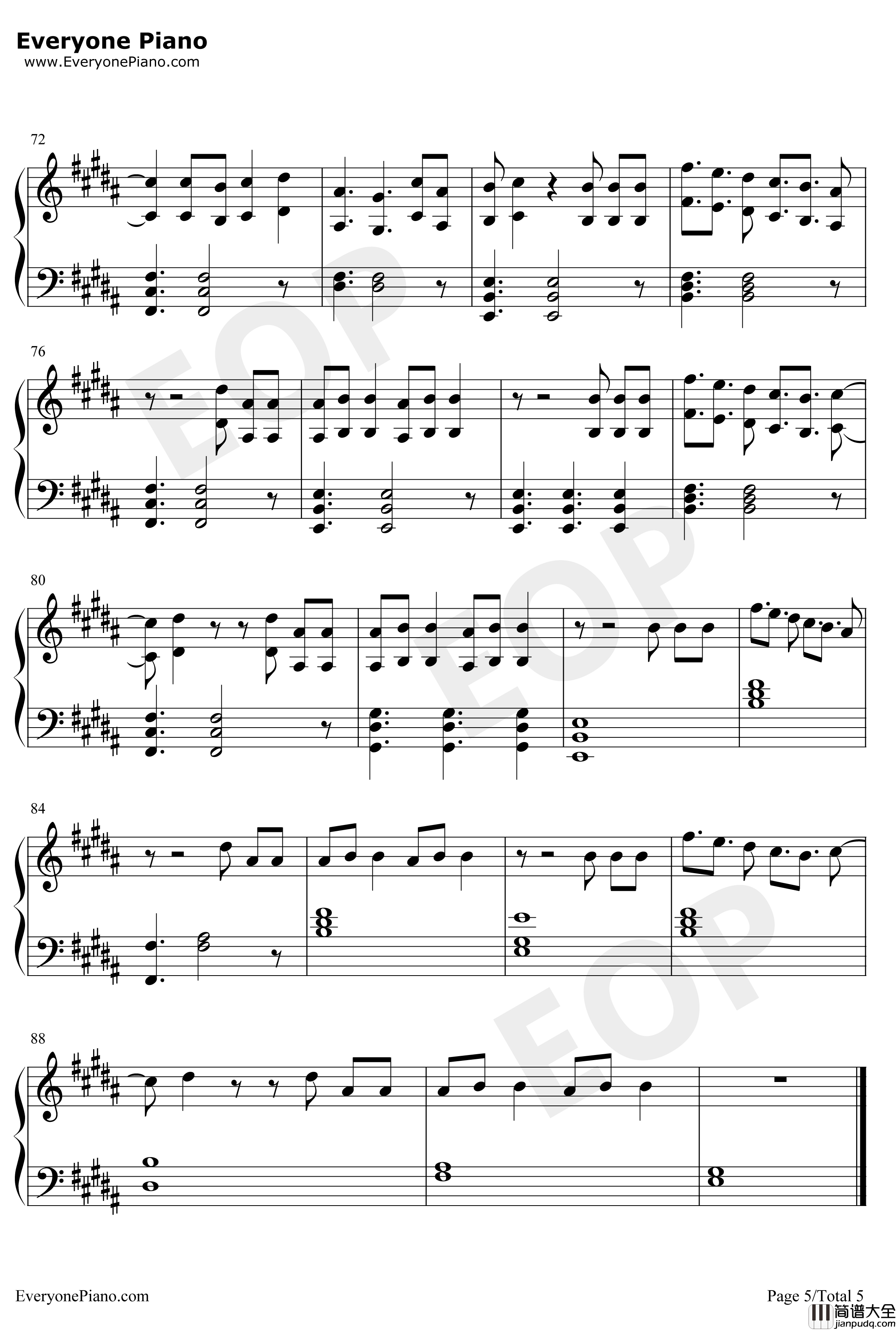 Bulletproof钢琴谱_GriffinOskar_GriffinOskar