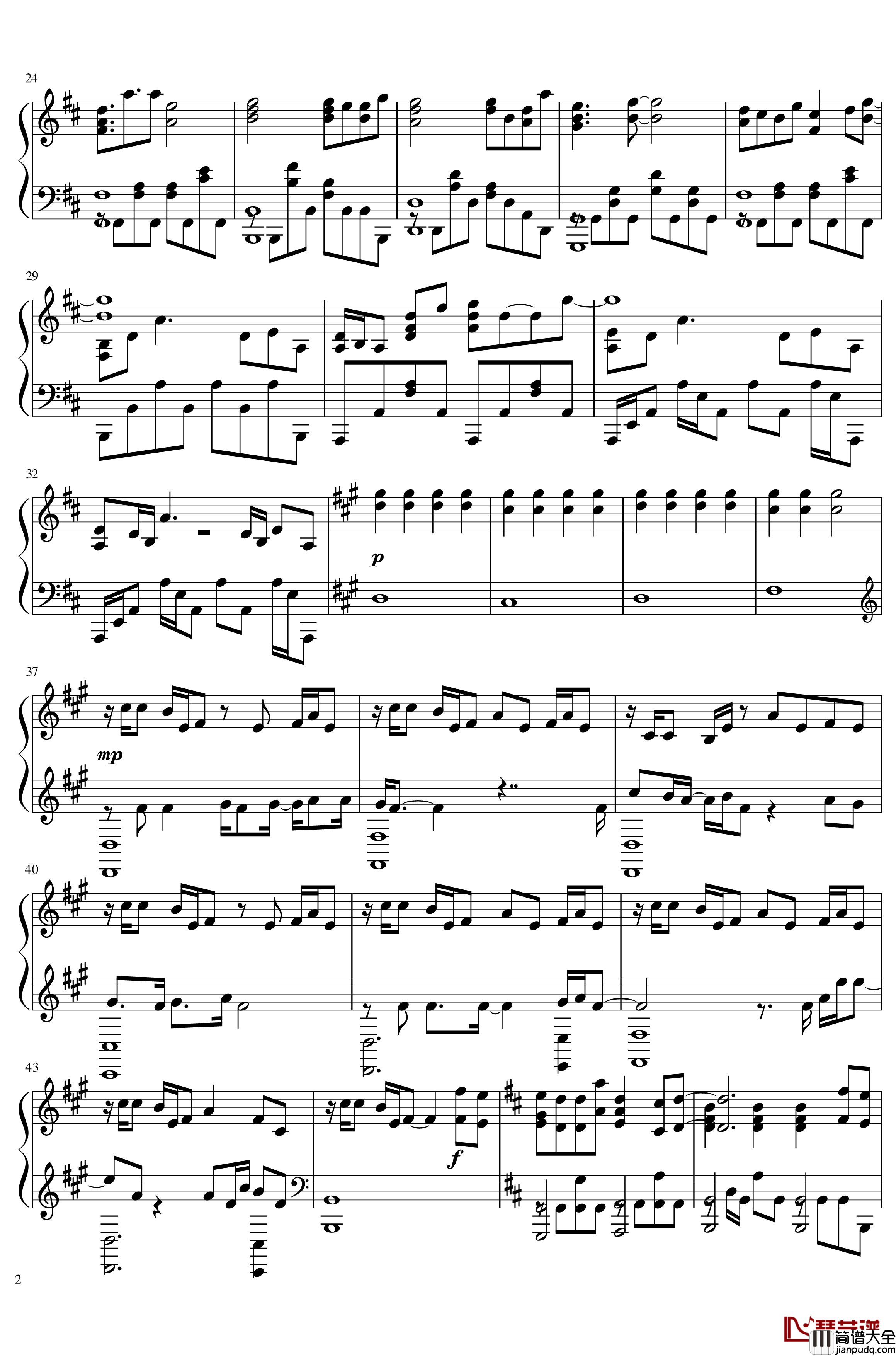 进击的巨人OST钢琴谱【Call_Your_Name】_泽野弘之