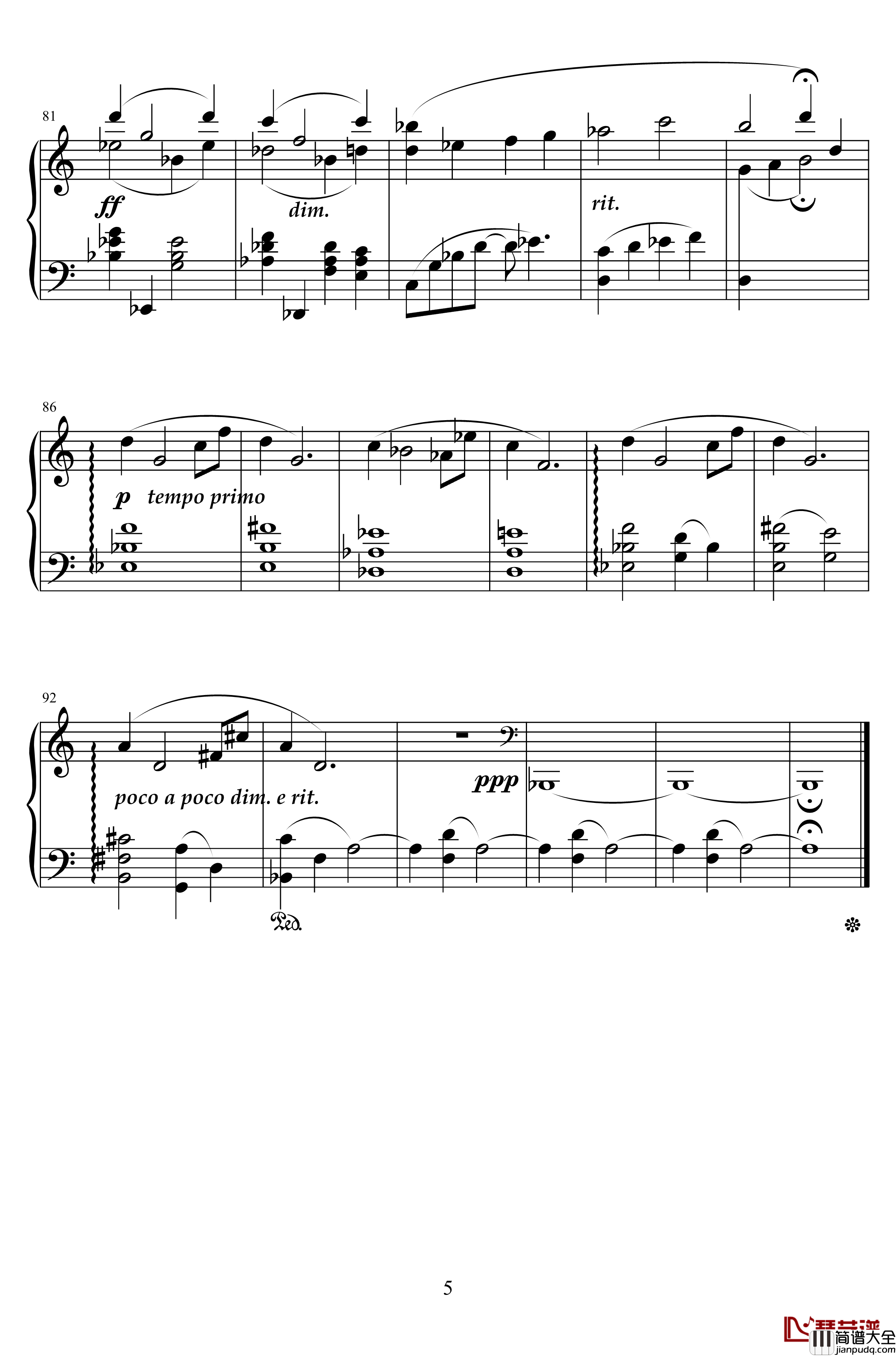 黄昏的等待钢琴谱_天籁传声