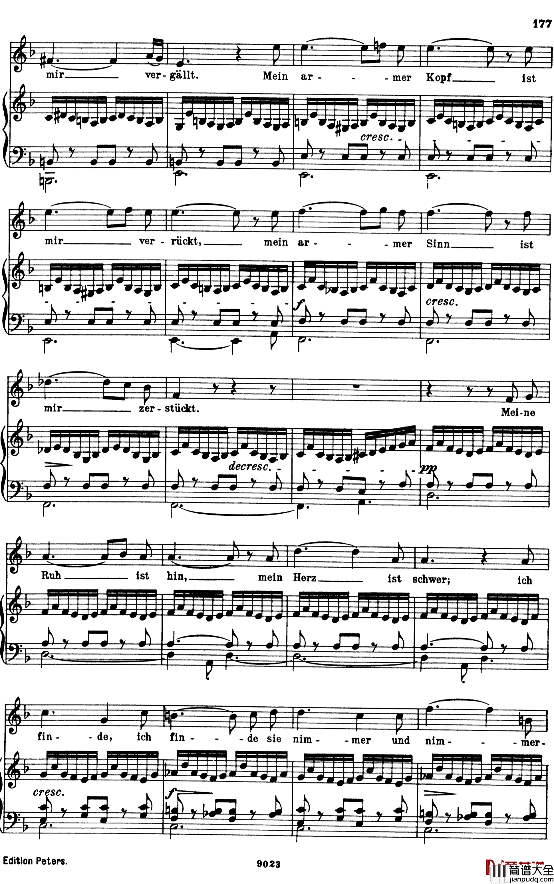 纺车旁的格丽卿_Gretchen_am_Spinnrade钢琴谱_舒伯特_舒伯特