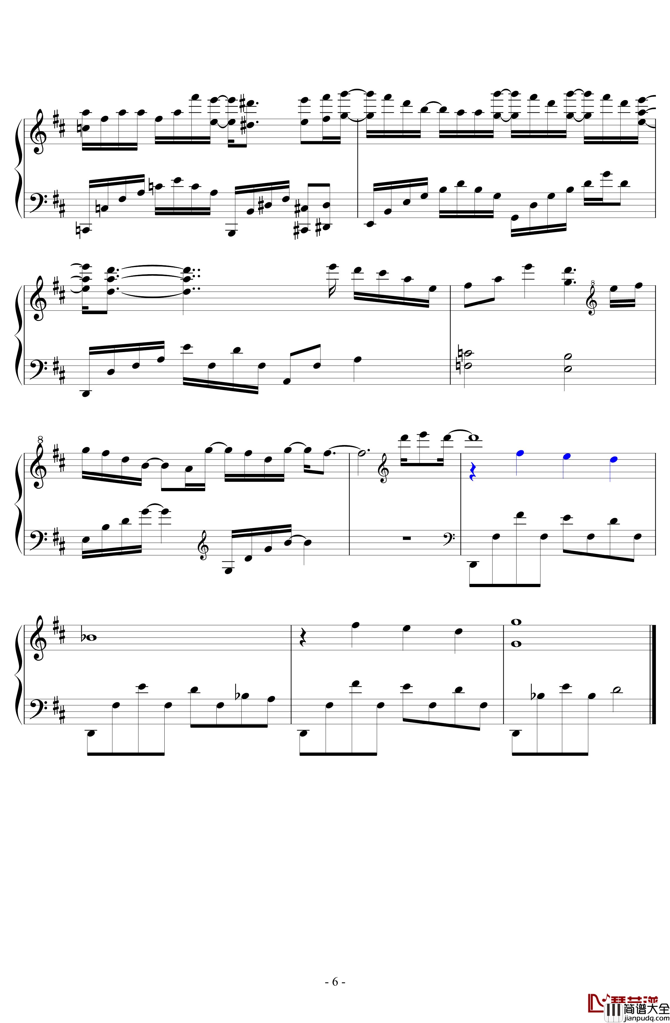 木偶人钢琴谱_原声独奏_薛之谦