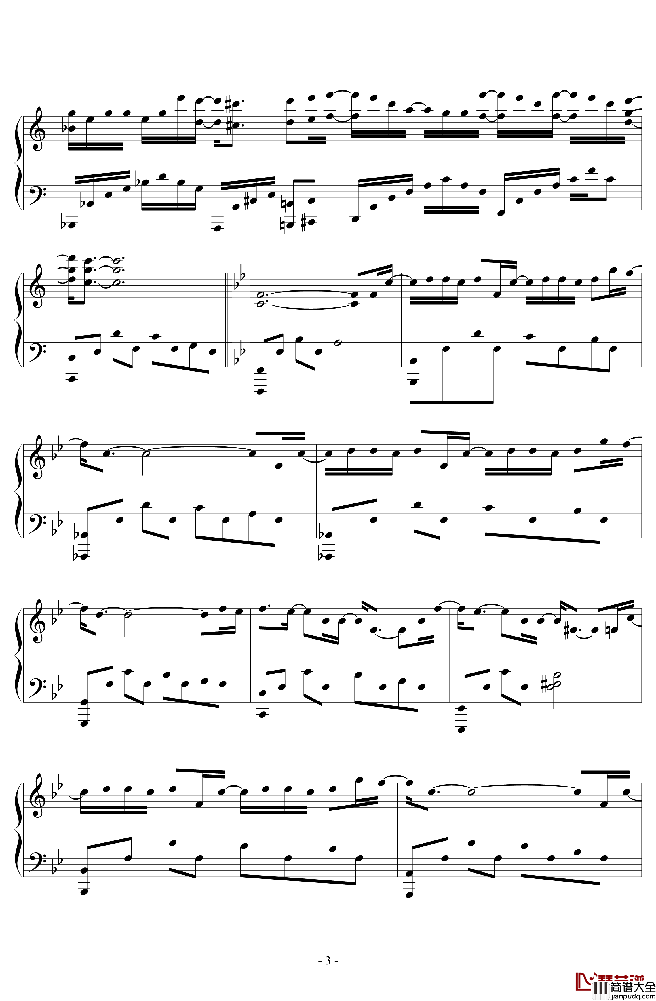 木偶人钢琴谱_原声独奏_薛之谦