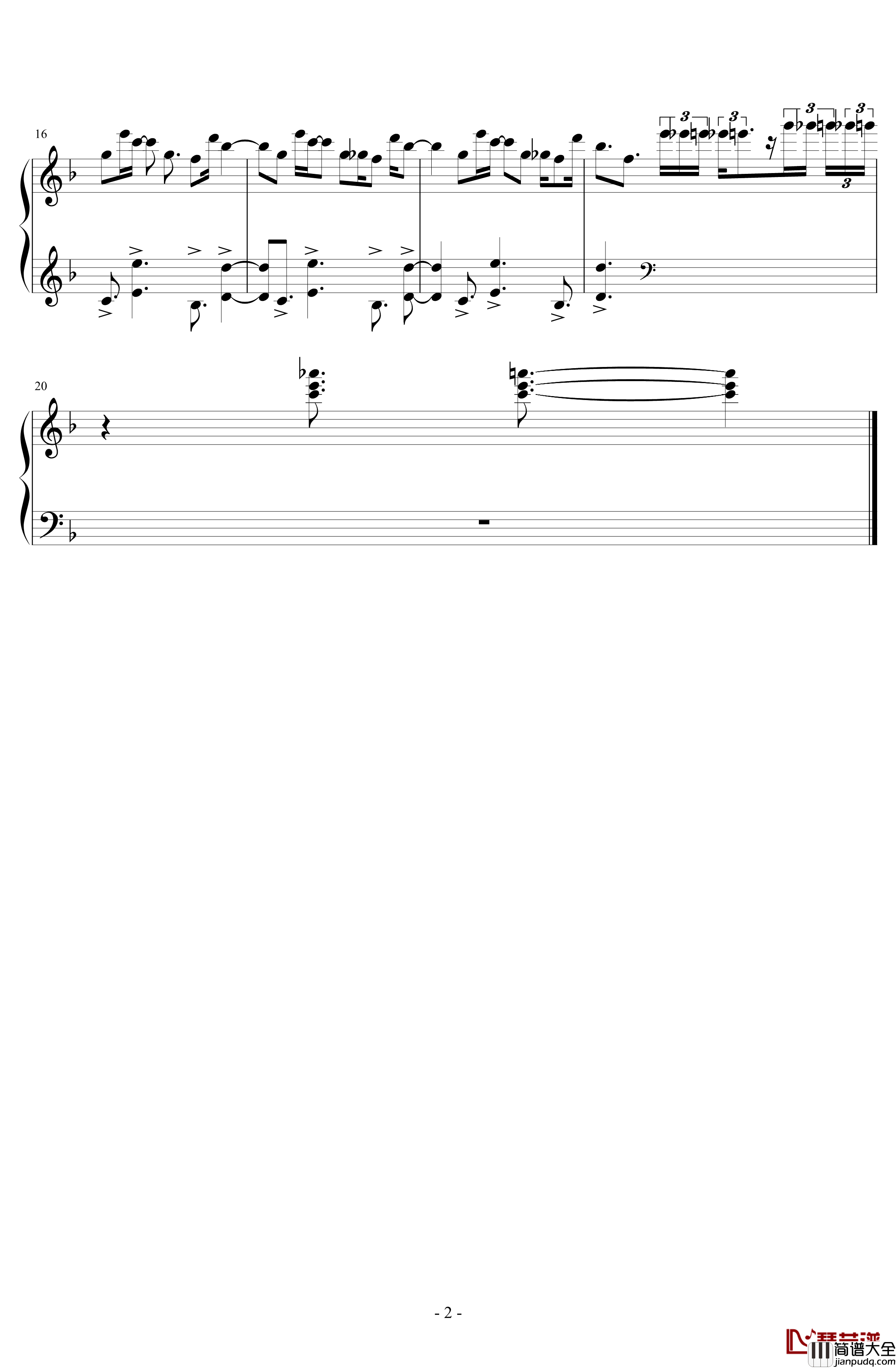 休息钢琴谱_魔女之泉Ⅱ