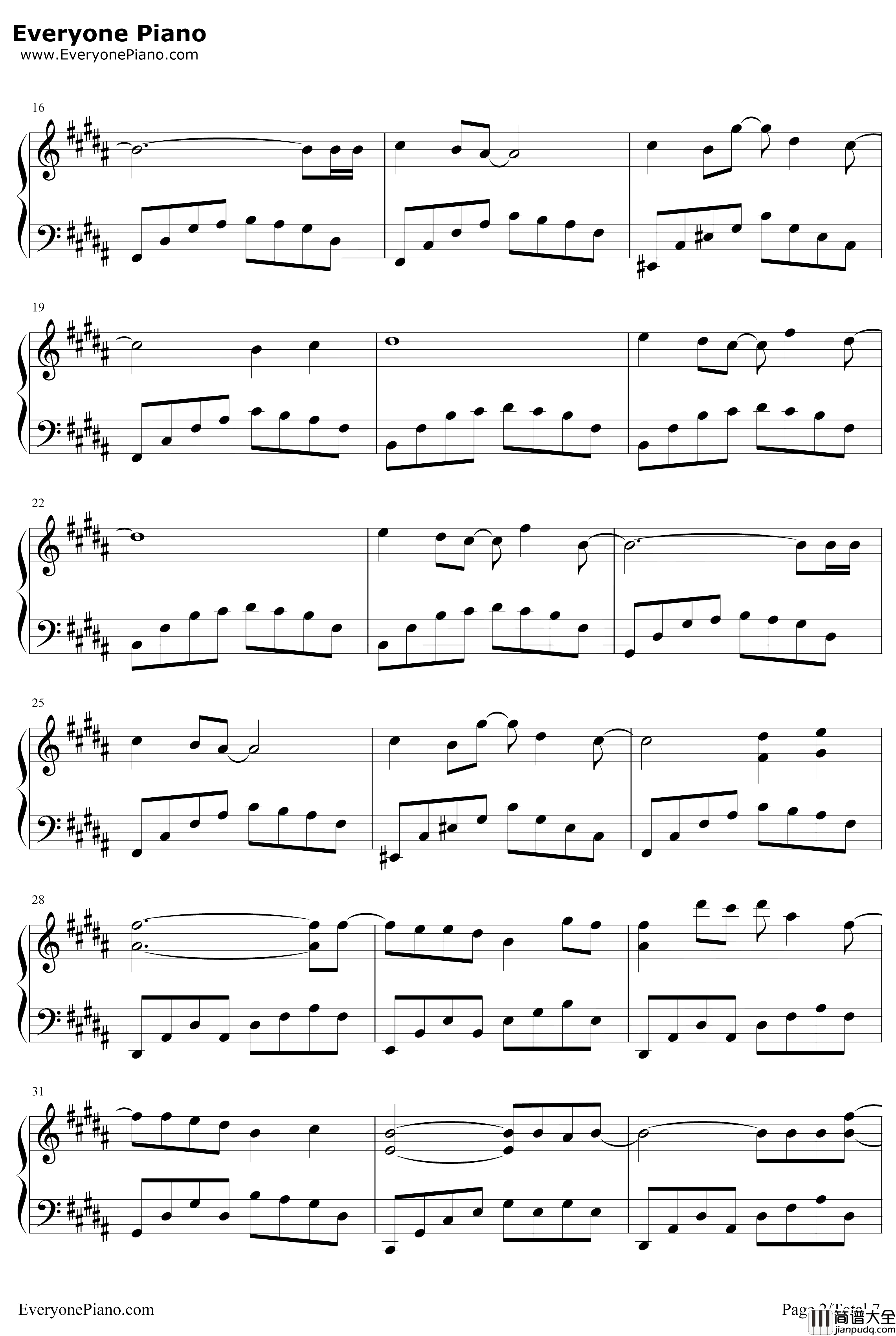 ひとつのハートで钢琴谱_三重野瞳_魔神英雄传OP