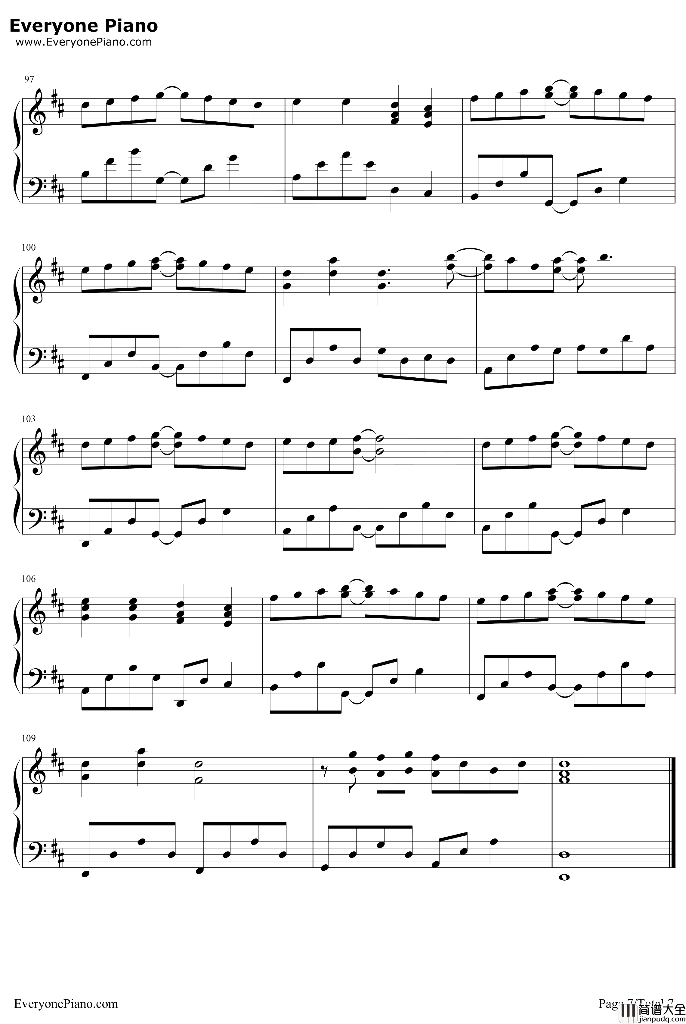 ひとつのハートで钢琴谱_三重野瞳_魔神英雄传OP