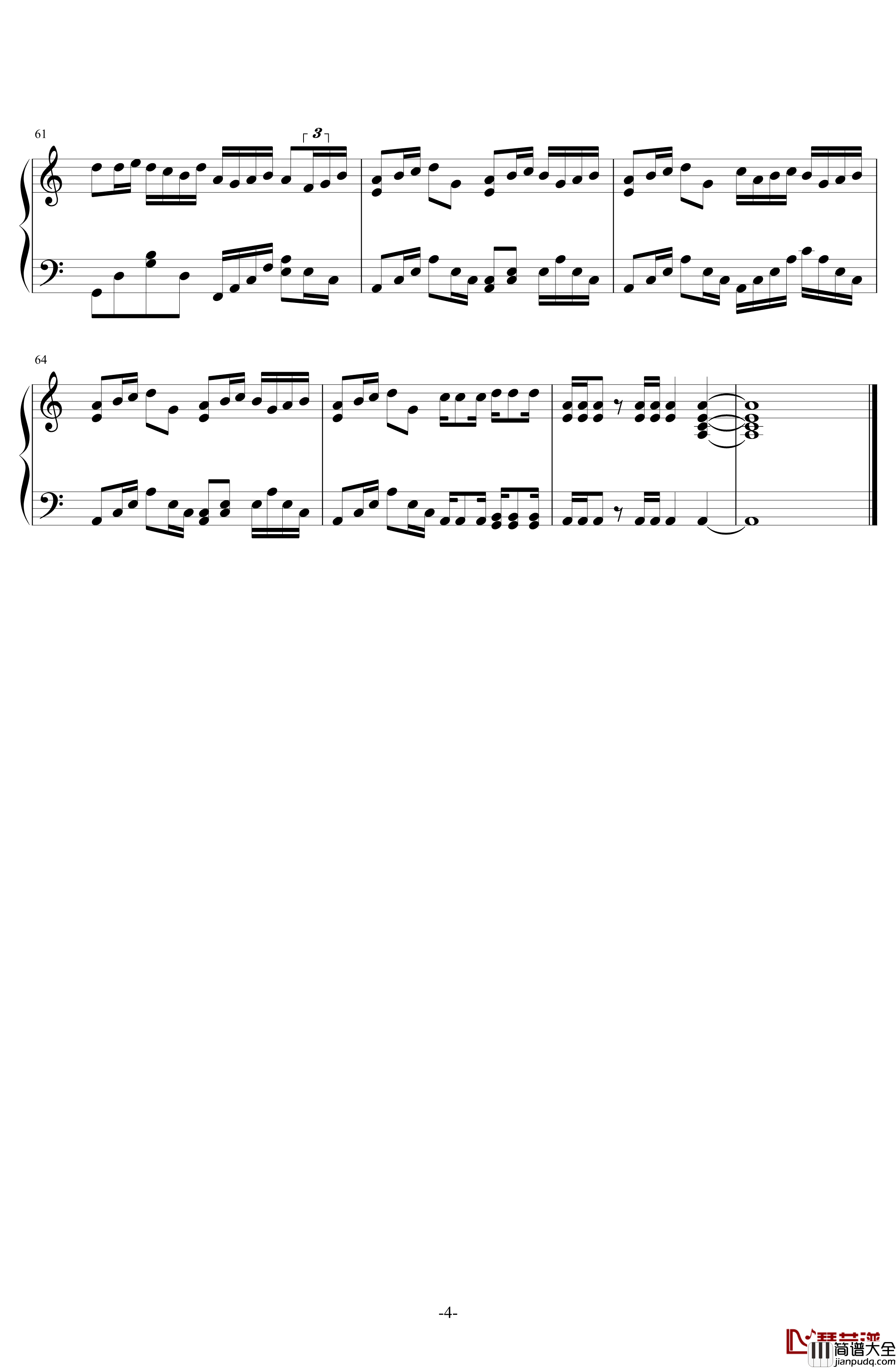 FAIRY_TAIL_メインテーマ钢琴谱_高梨康治