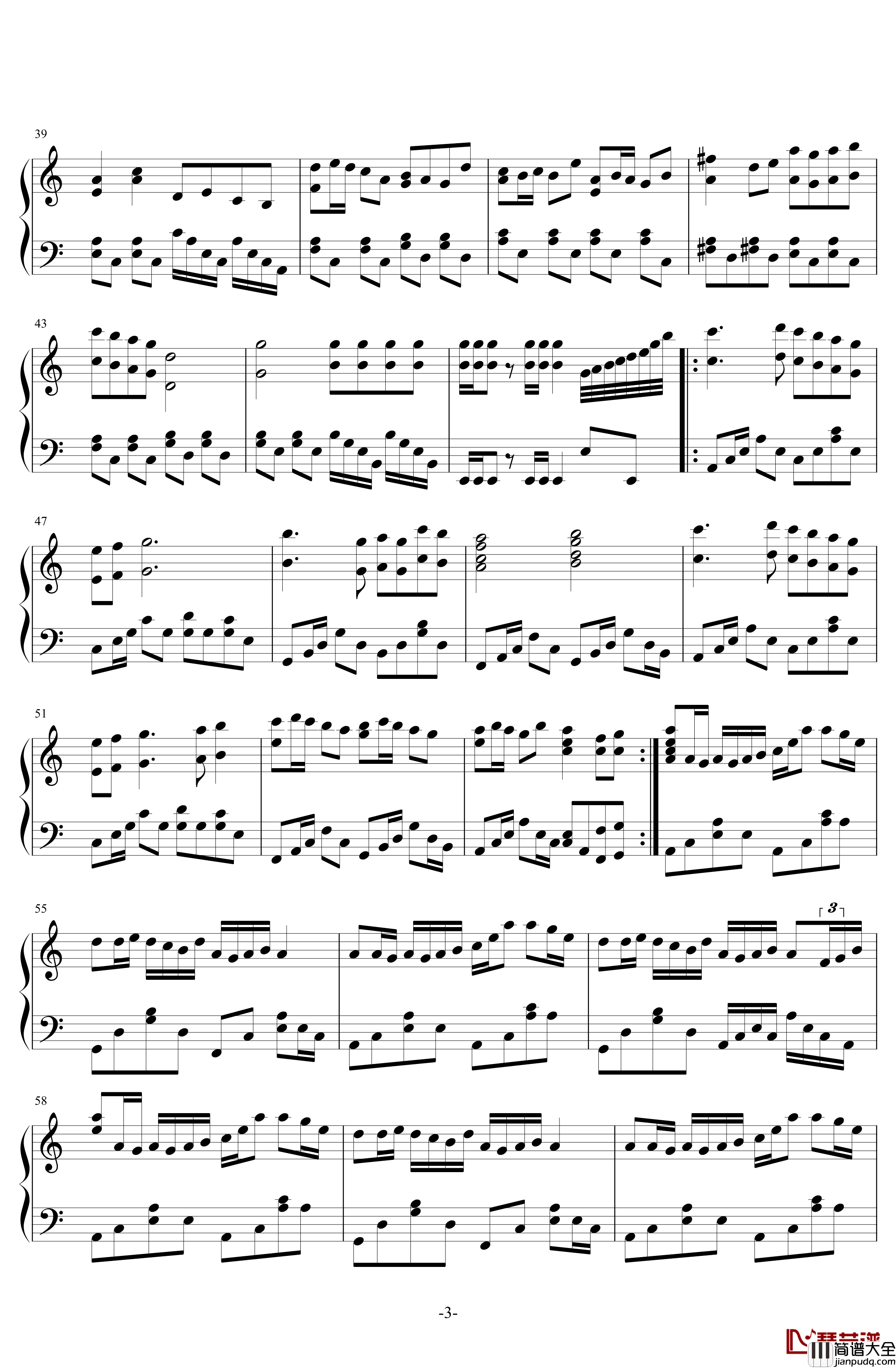 FAIRY_TAIL_メインテーマ钢琴谱_高梨康治