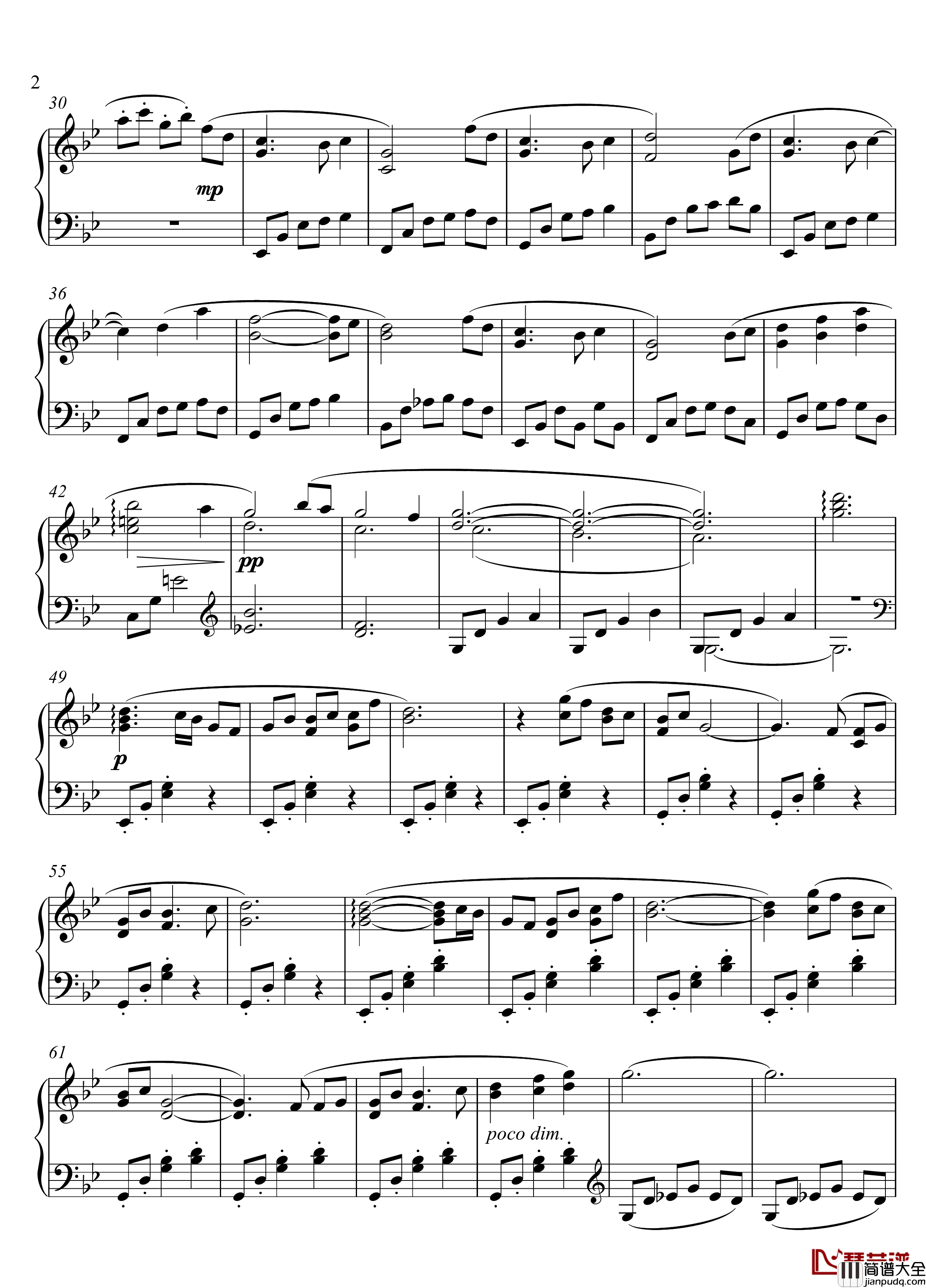 宗三左文字钢琴谱_近侍曲【刀剑乱舞】_简易版