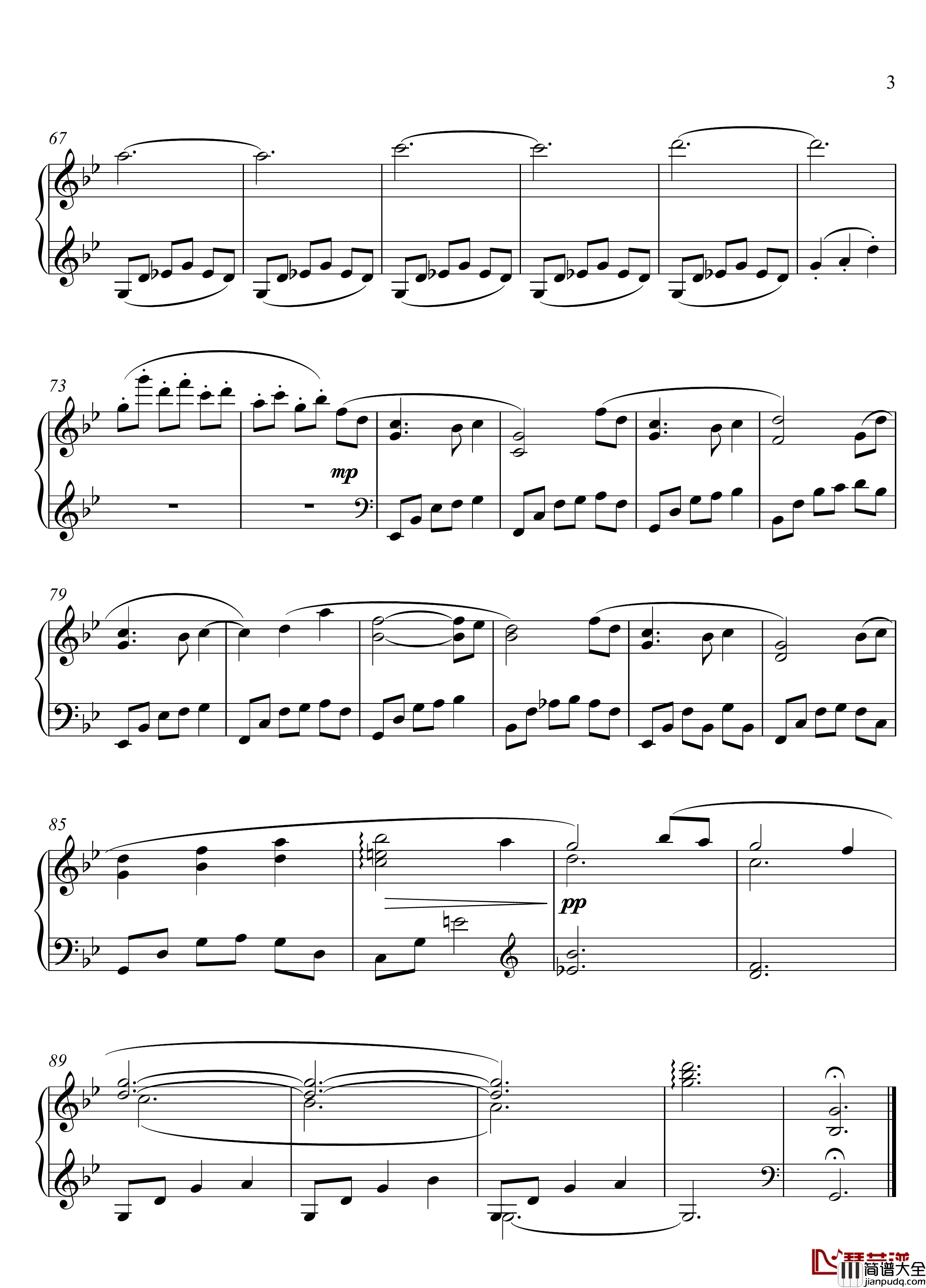 宗三左文字钢琴谱_近侍曲【刀剑乱舞】_简易版