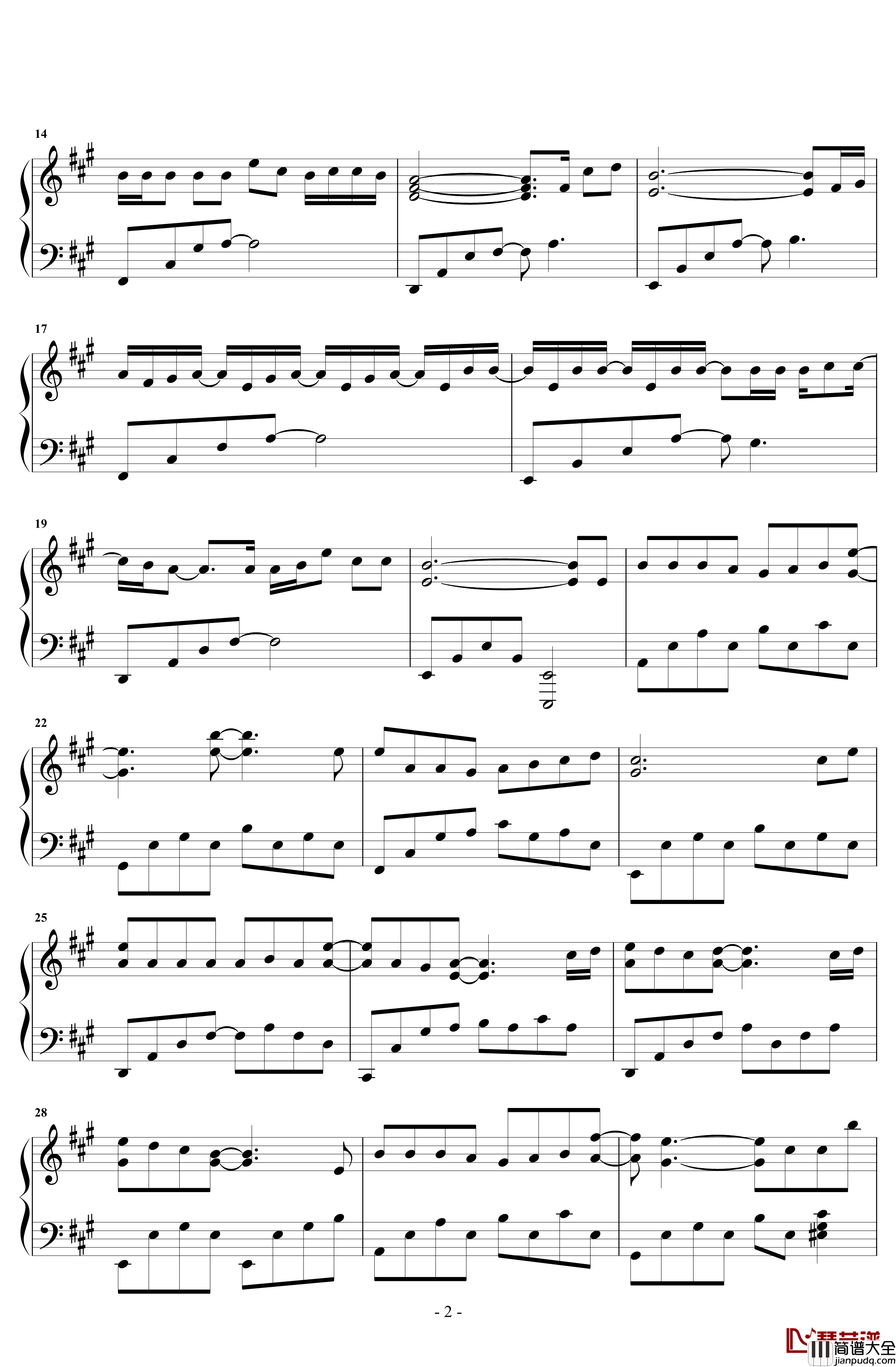 怎么了钢琴谱_原声独奏_周兴哲