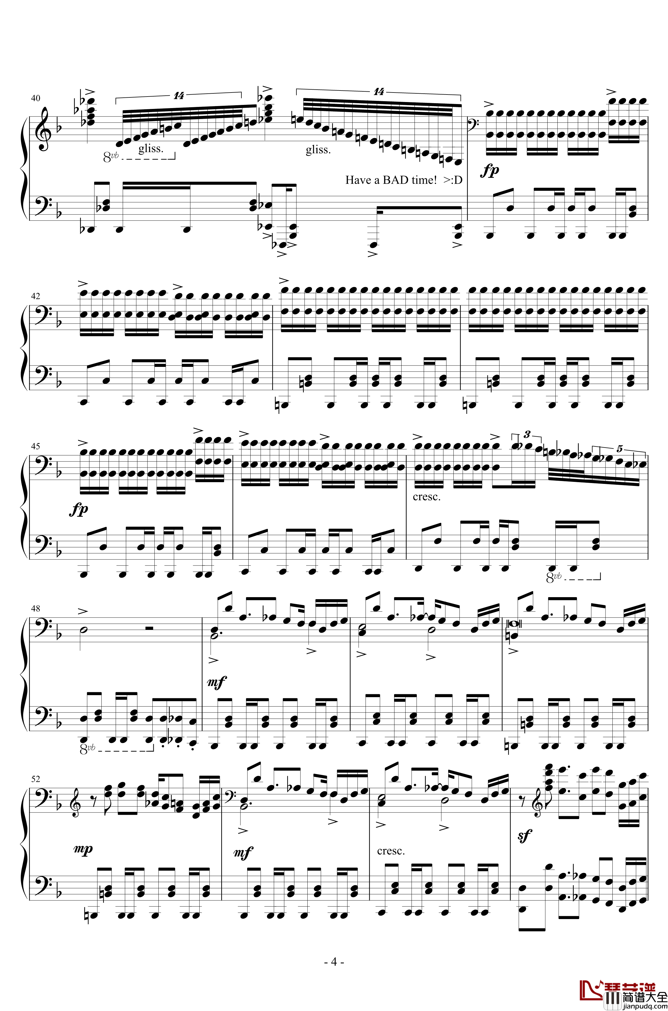 Megalovania钢琴谱_Undertale_Sans_Battle_OST_toby_fox