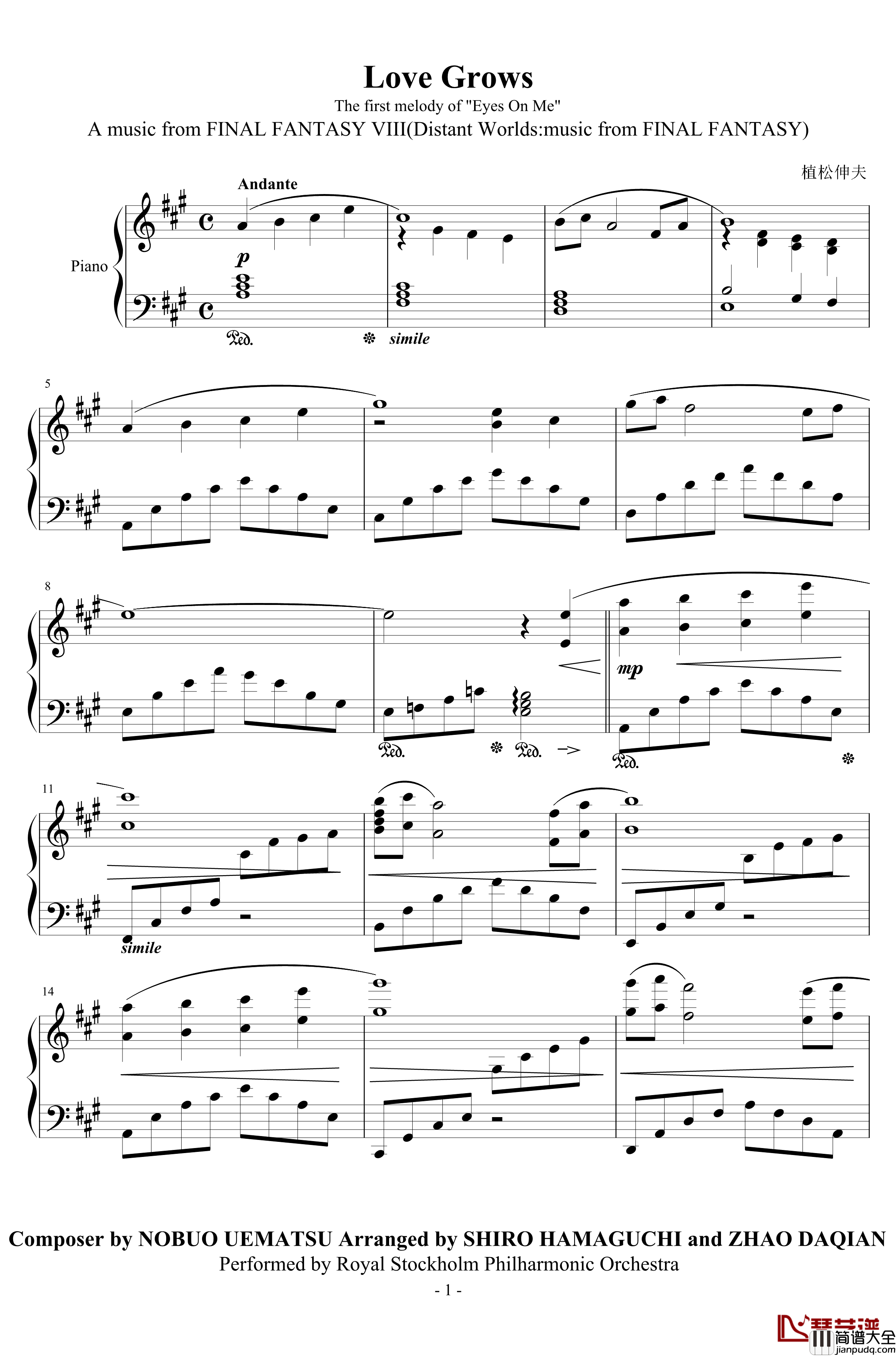 Love_Grows钢琴谱_浜口史郎