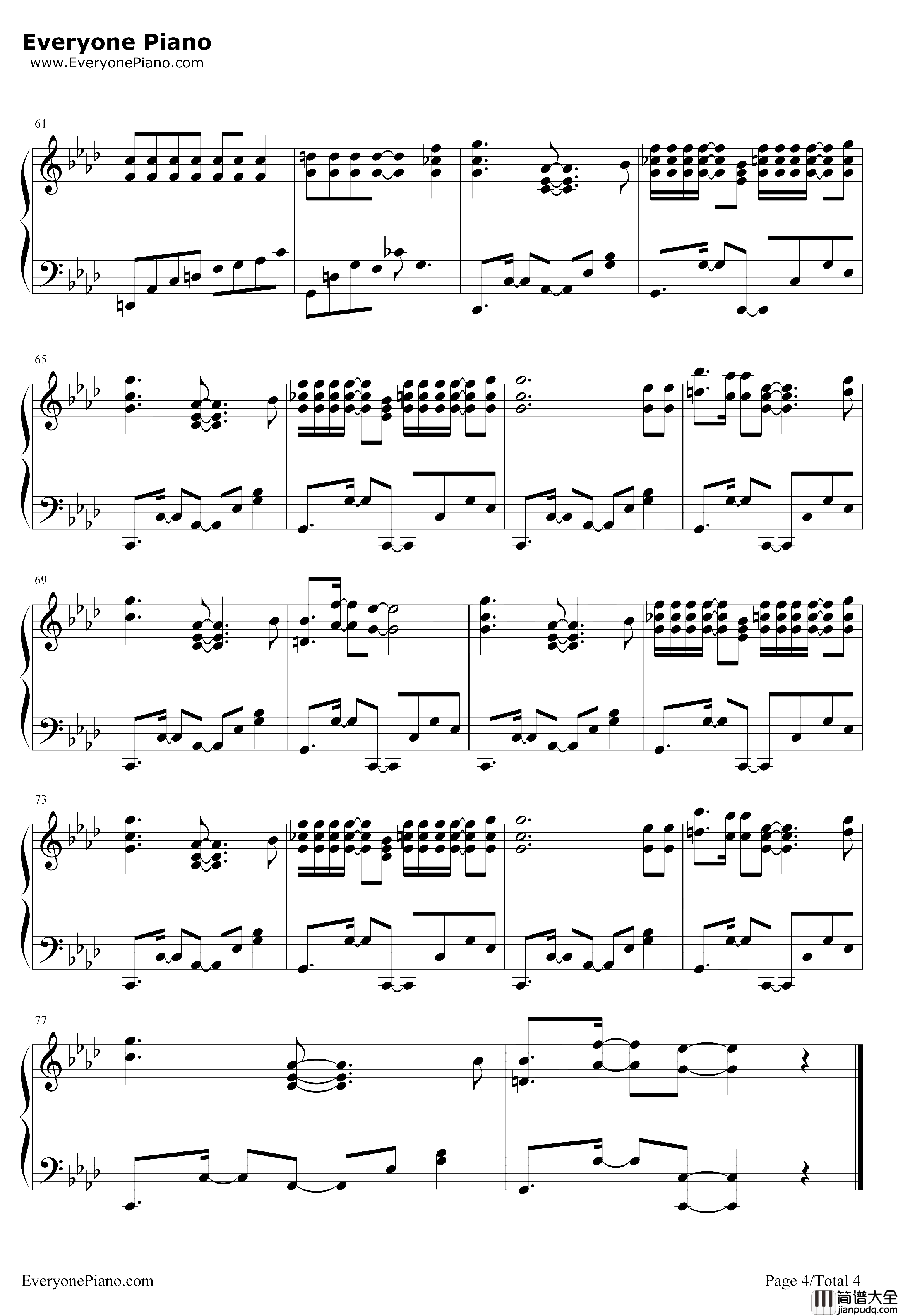 Pull_Up钢琴谱_蔡徐坤