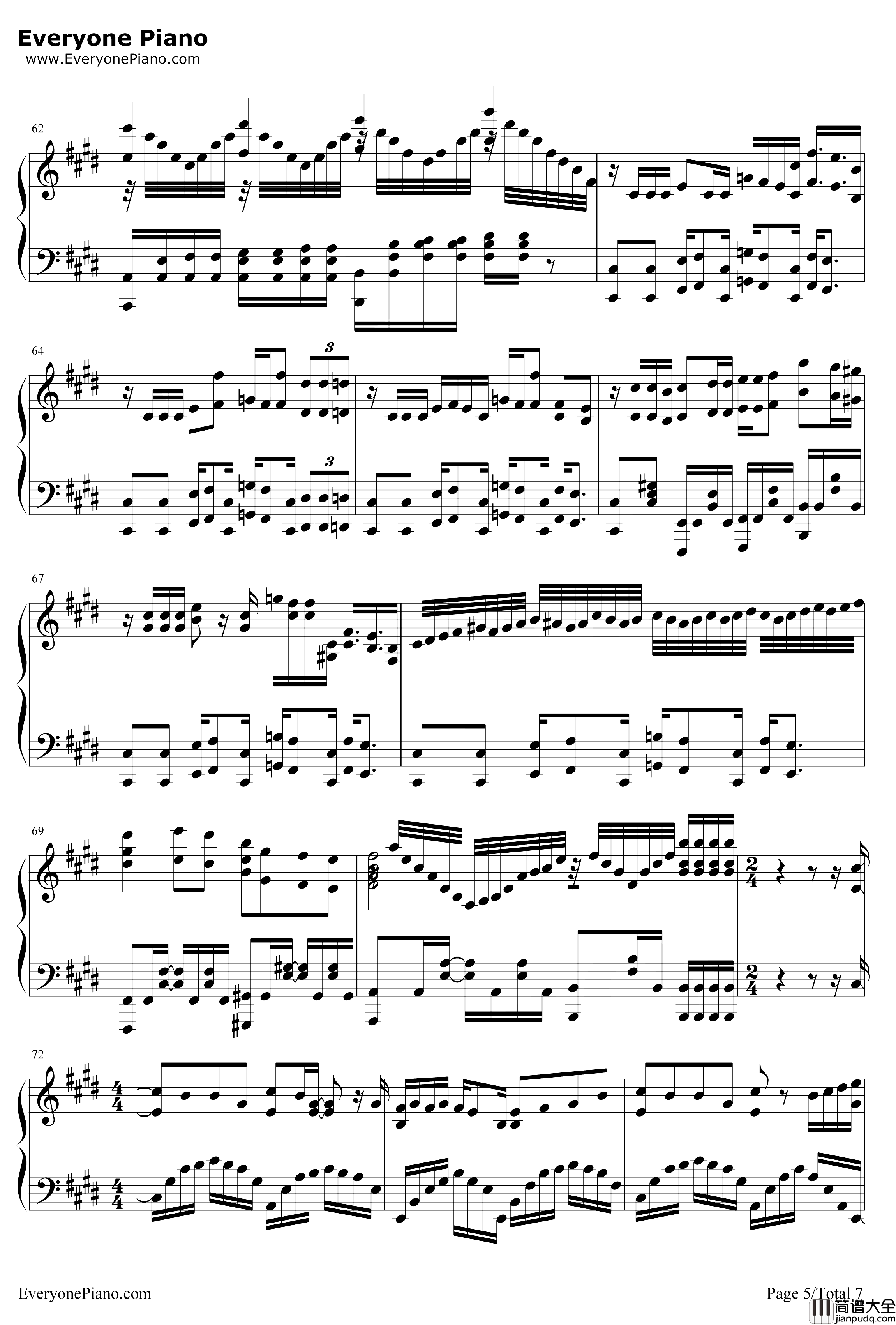 ADAMAS钢琴谱_LiSA_刀剑神域AlicizationOP