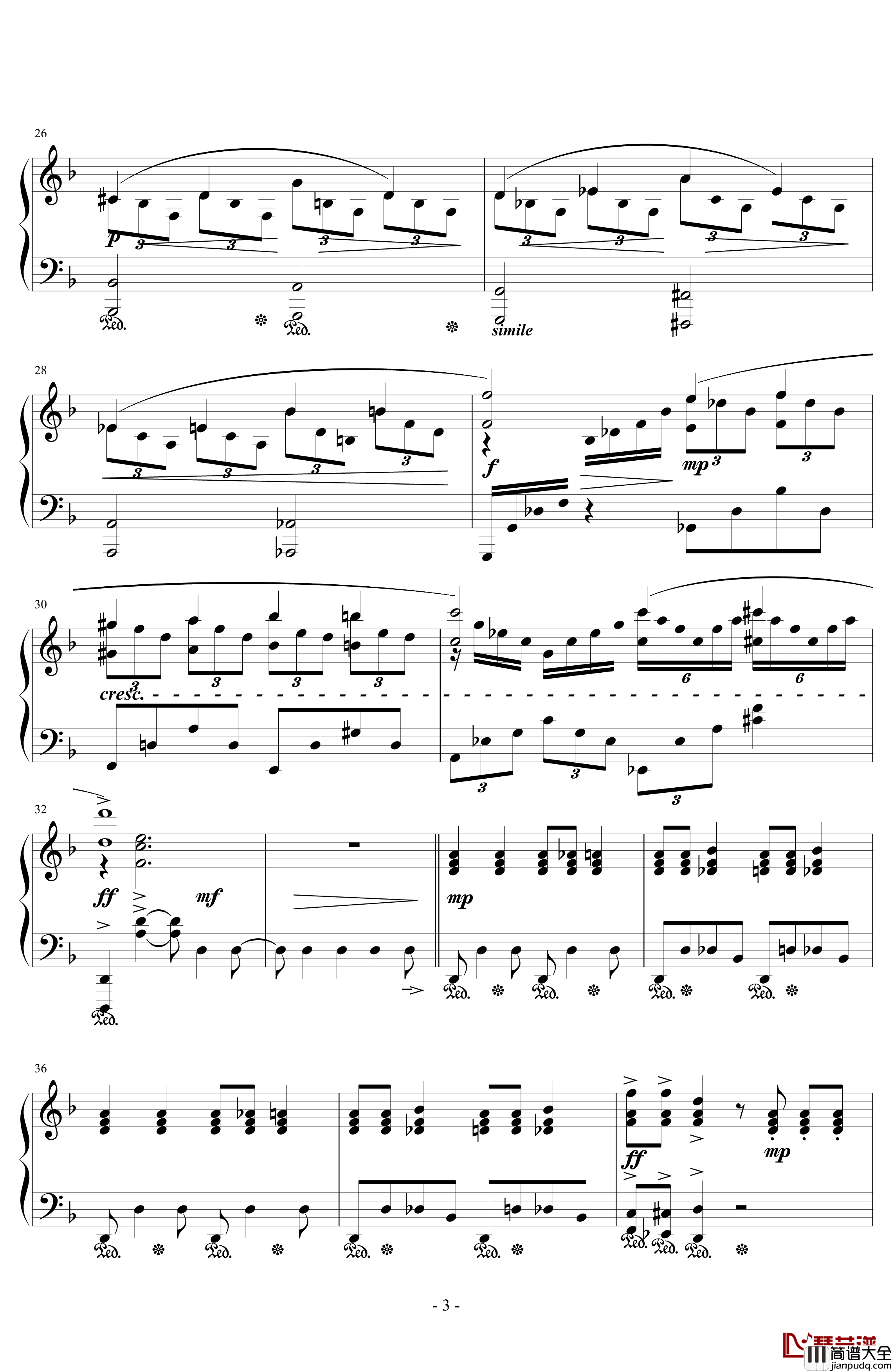 One_Winged_Angel钢琴谱_浜口史郎