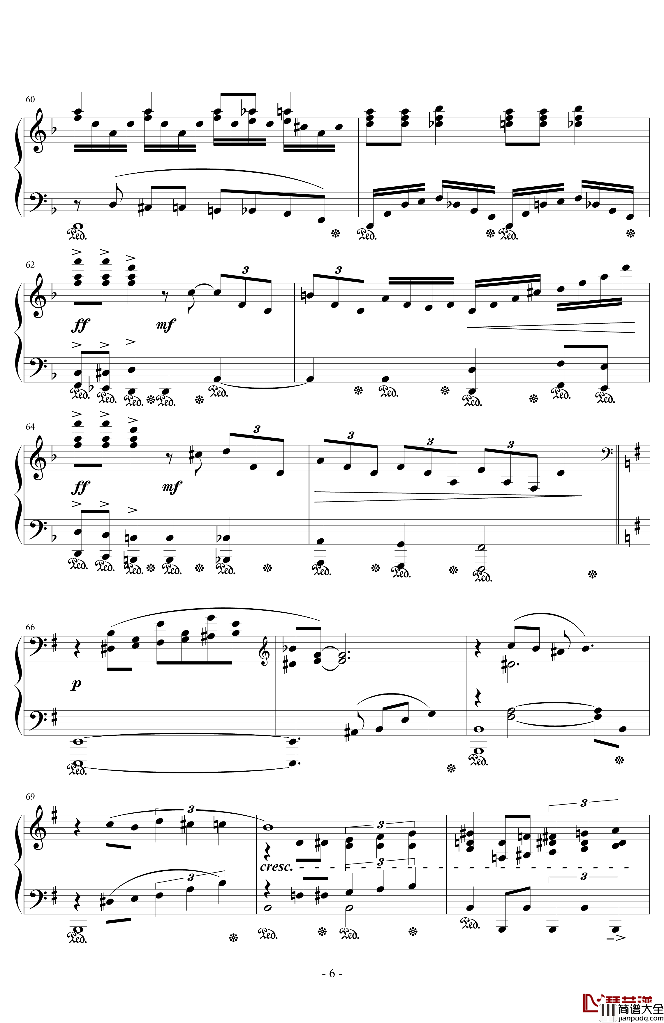 One_Winged_Angel钢琴谱_浜口史郎