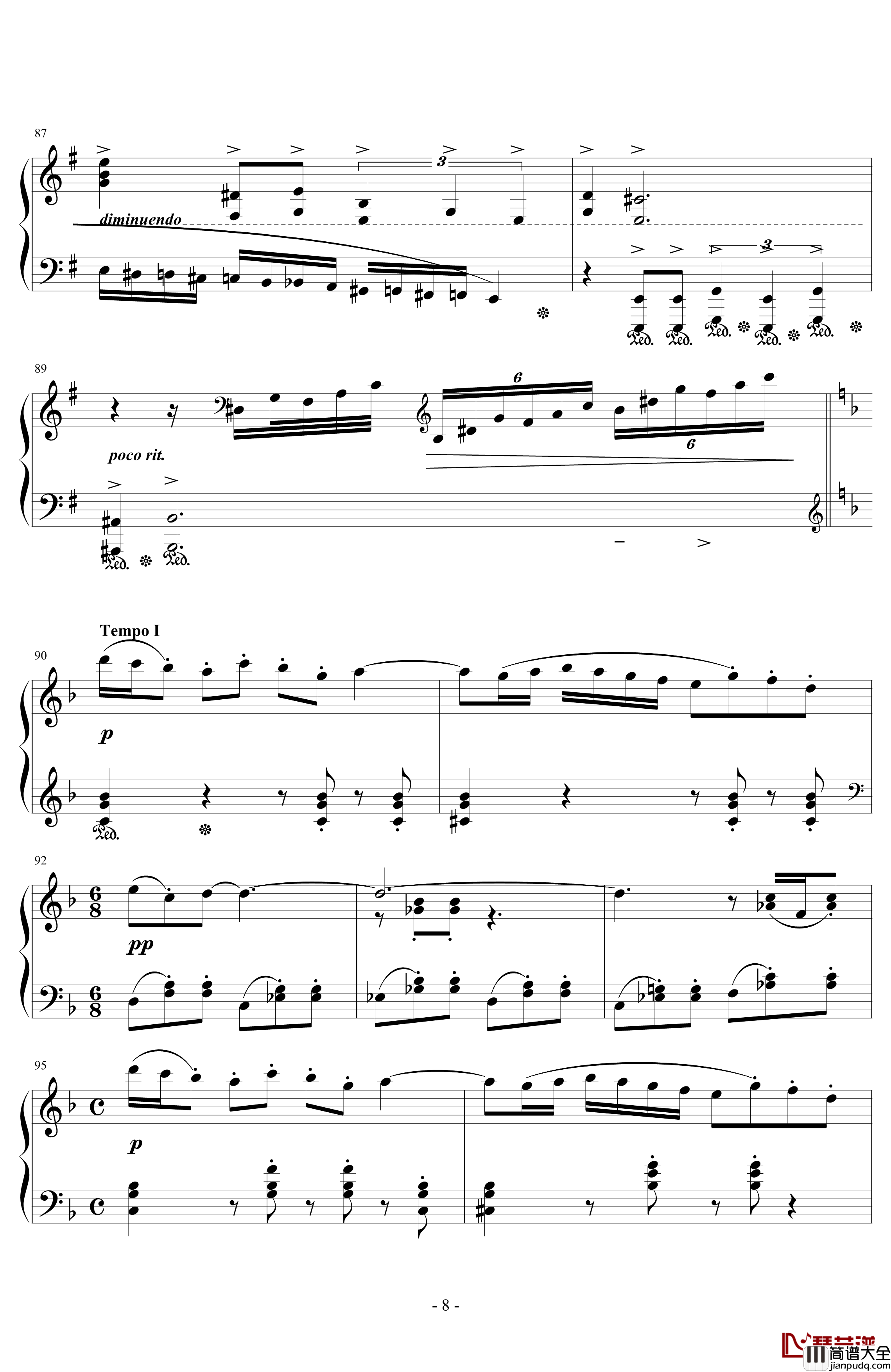 One_Winged_Angel钢琴谱_浜口史郎