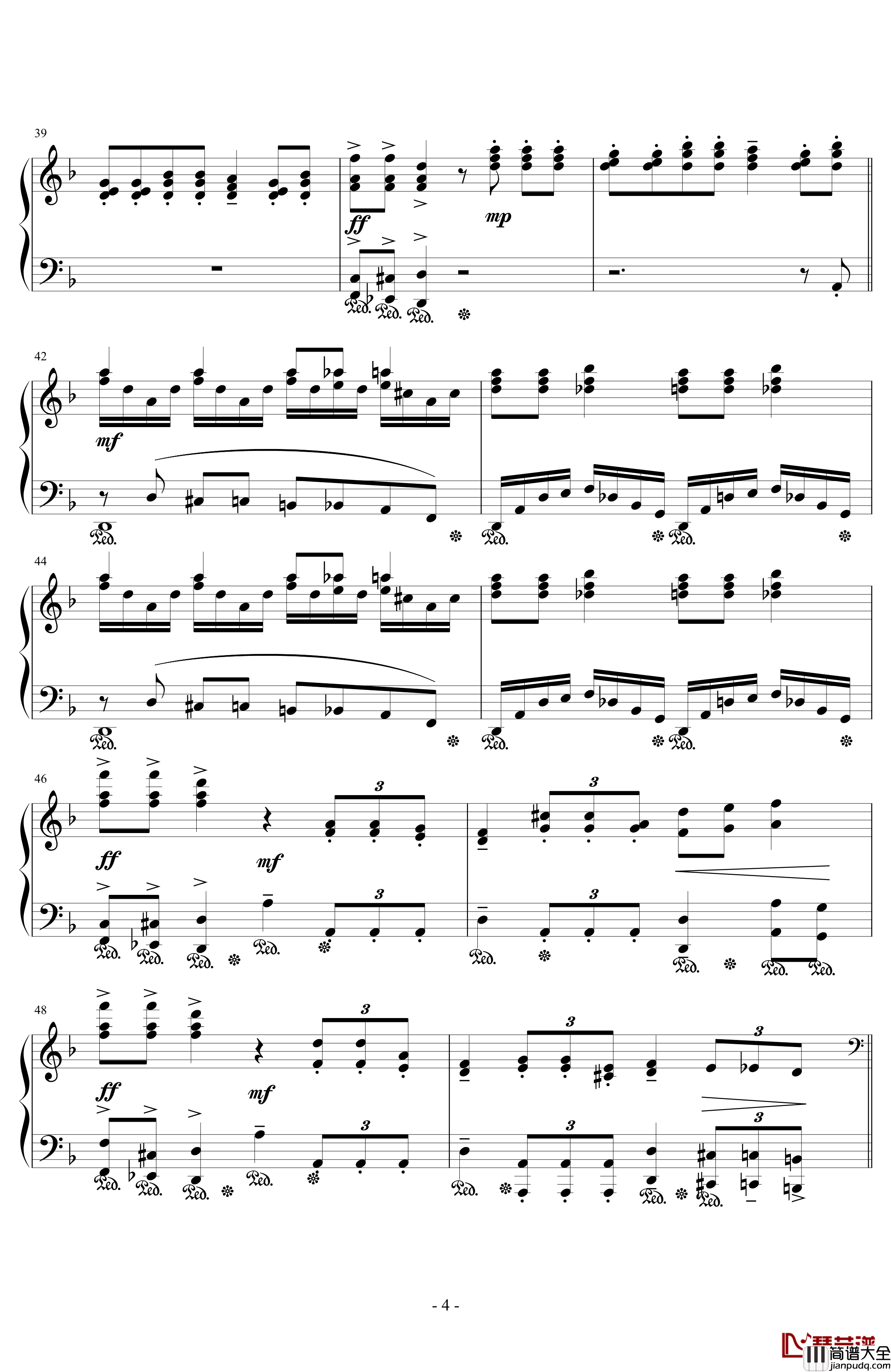 One_Winged_Angel钢琴谱_浜口史郎