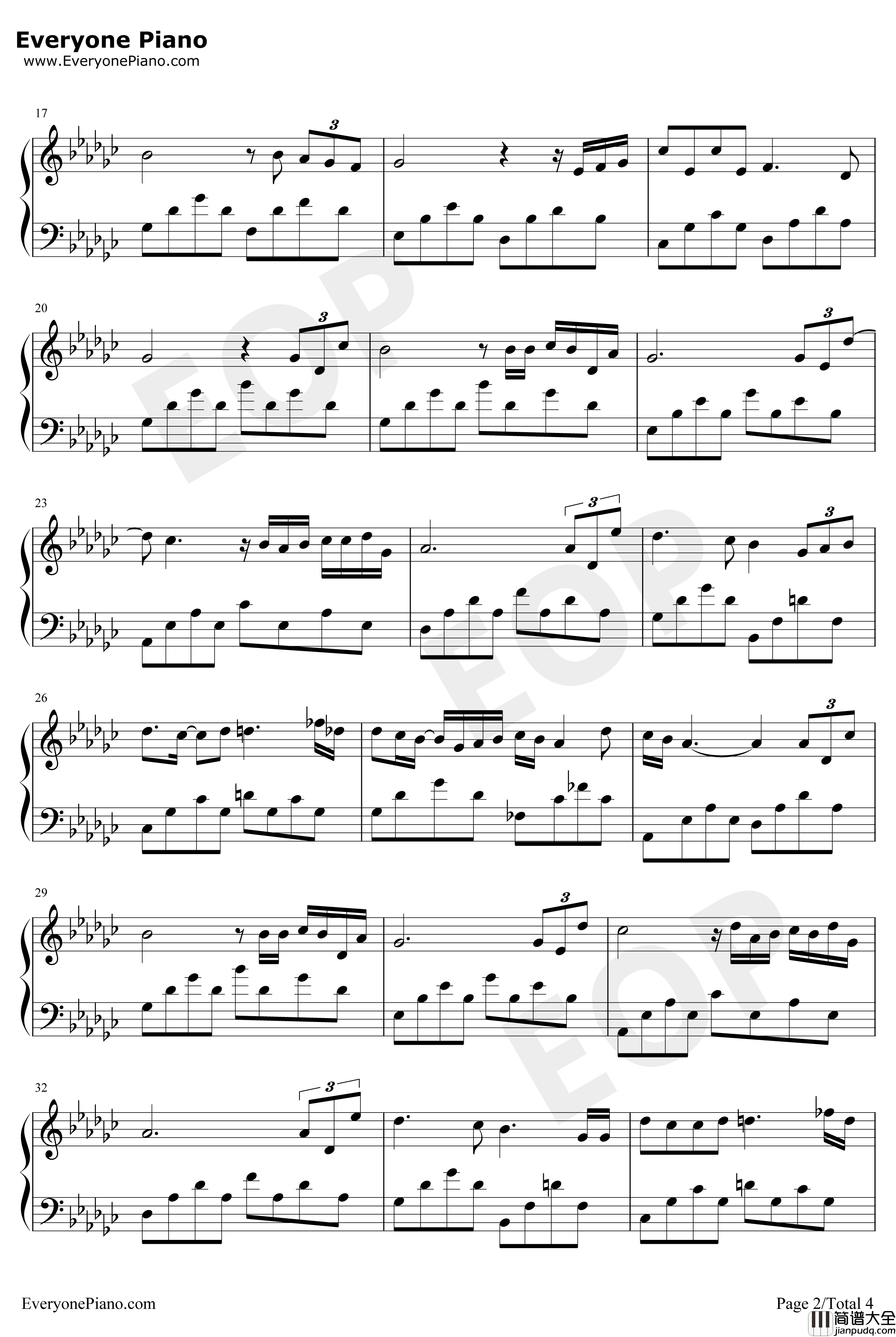 相信你的人钢琴谱_陈奕迅_银河补习班推广曲