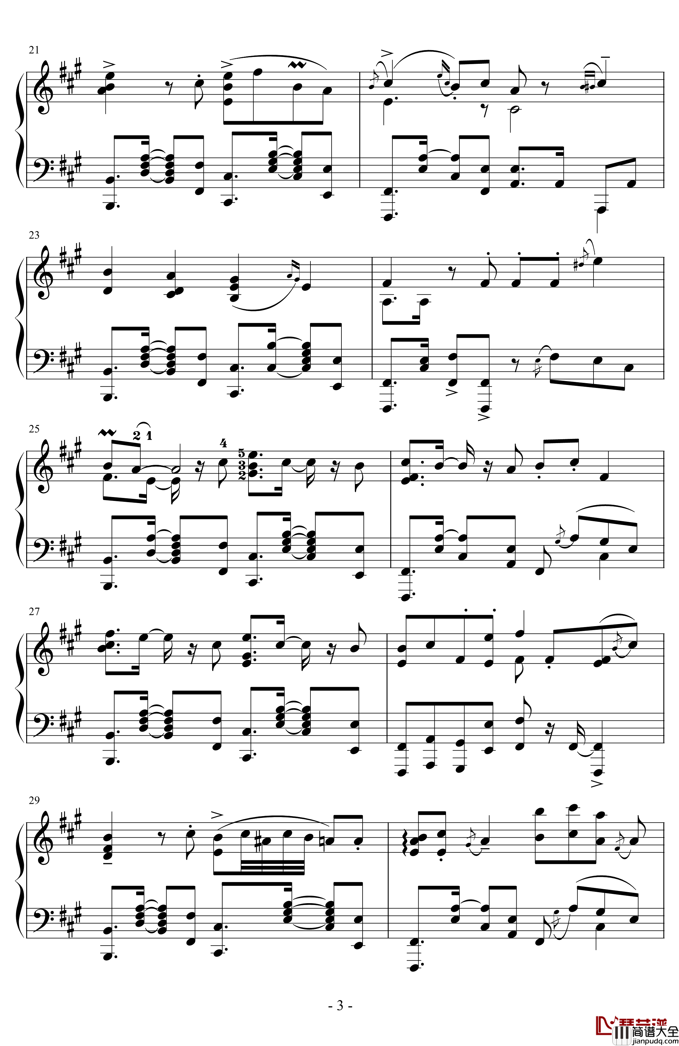 彗星ハネムーン钢琴谱_彗星蜜月_ナユタン星人