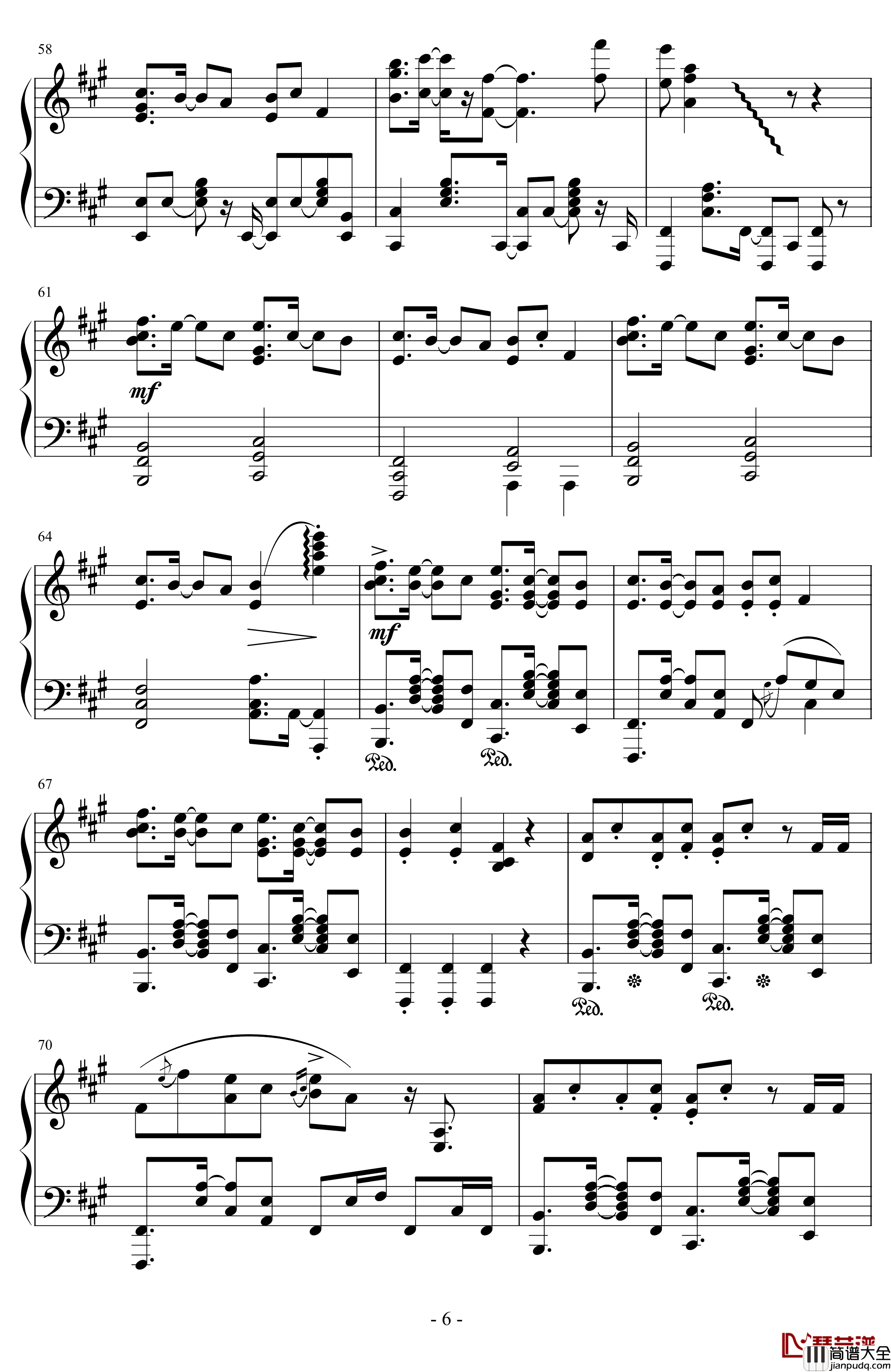 彗星ハネムーン钢琴谱_彗星蜜月_ナユタン星人