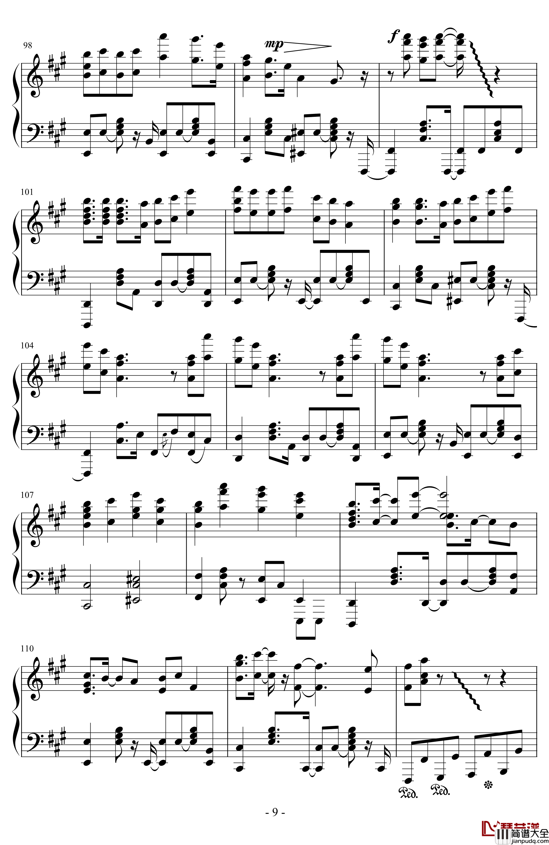 彗星ハネムーン钢琴谱_彗星蜜月_ナユタン星人