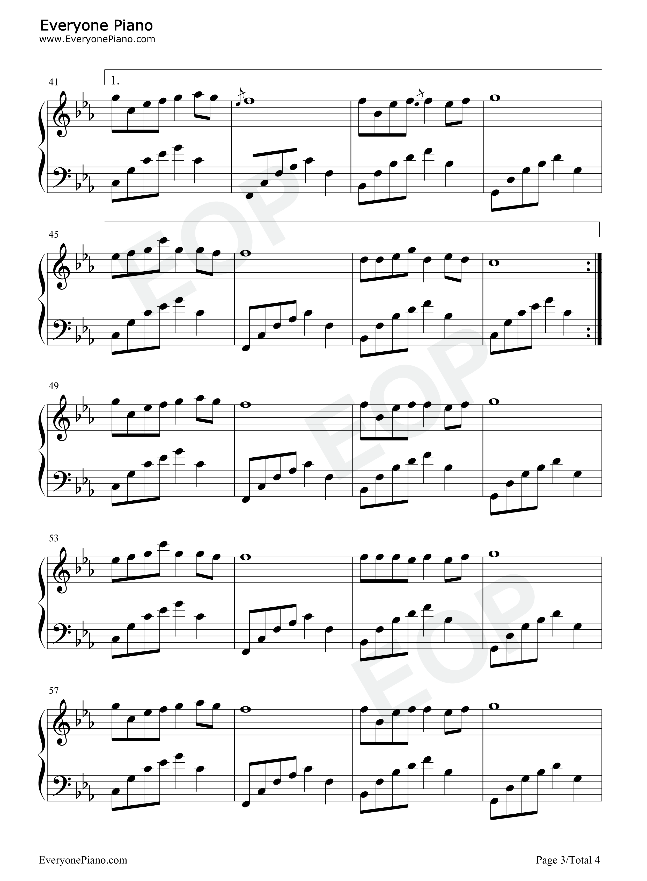 片片相思赋予谁钢琴谱_晓依