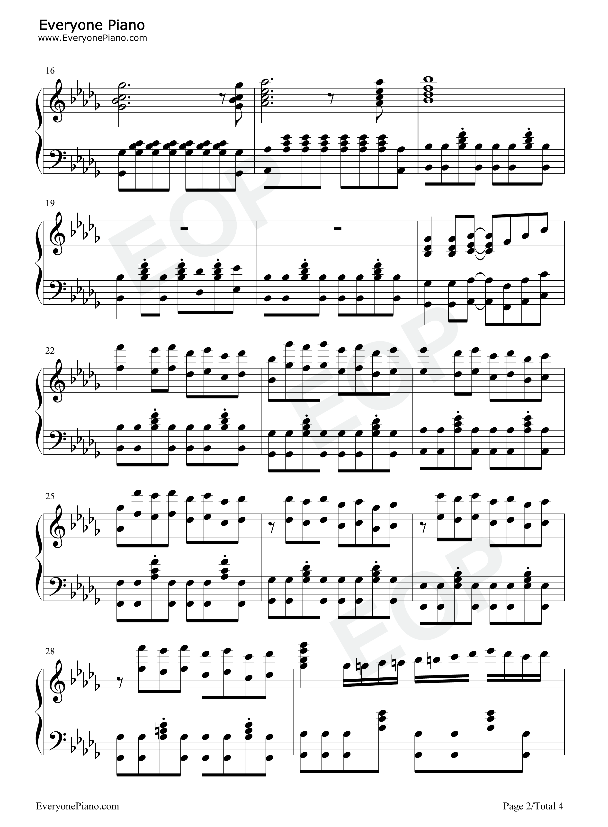 最后的挣扎钢琴谱_蓑部雄崇