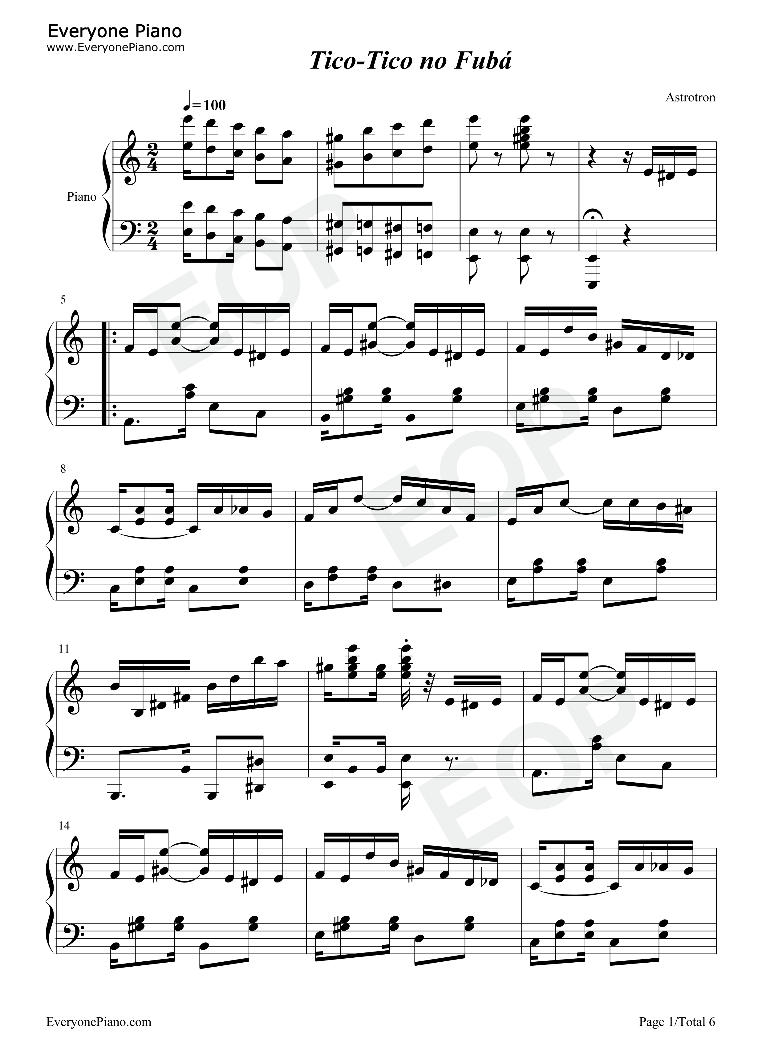 Tico钢琴谱_Zequinha_de_Abreu