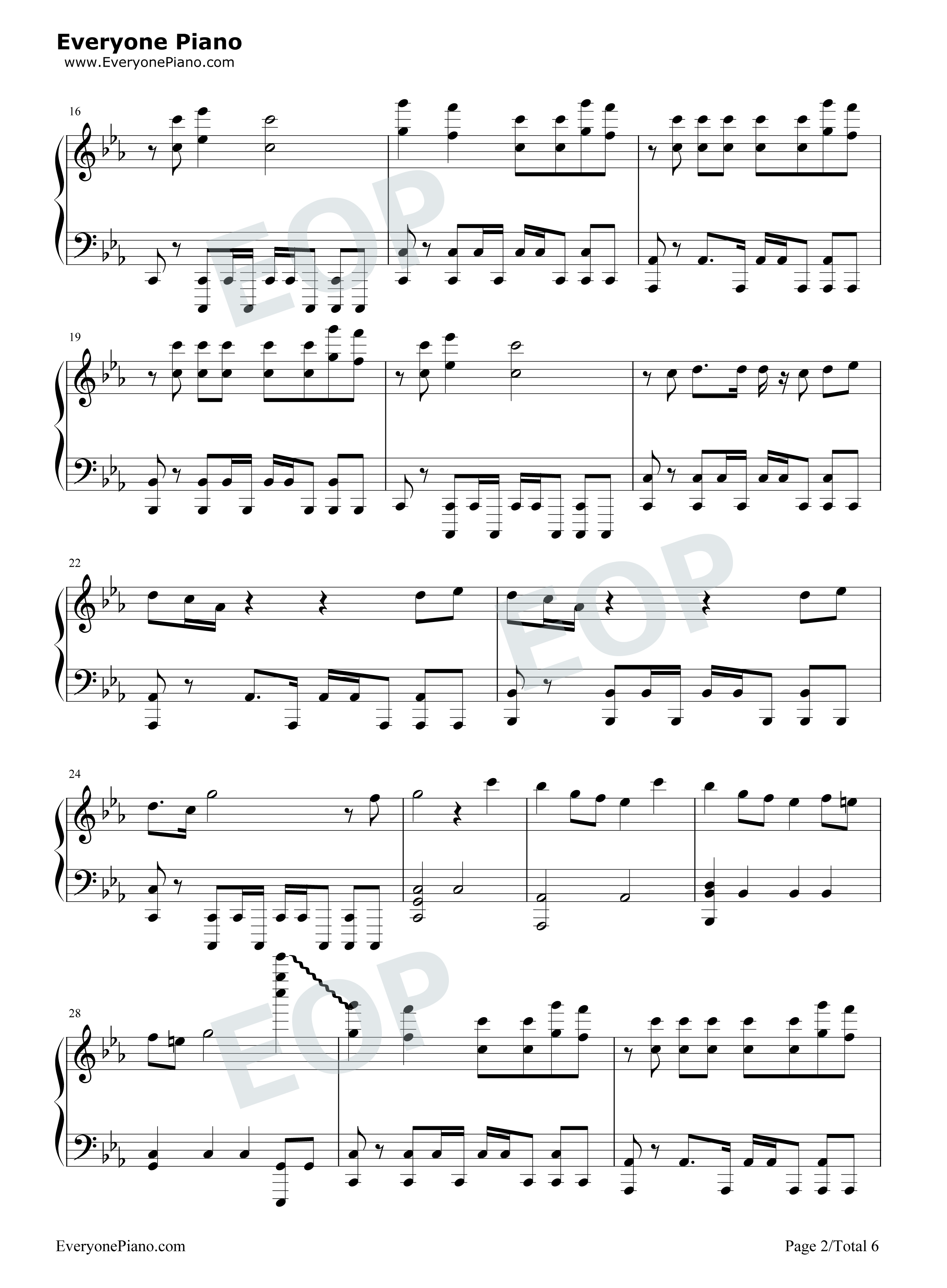 Side_Effects钢琴谱_The_Chainsmokers_Emily_Warren