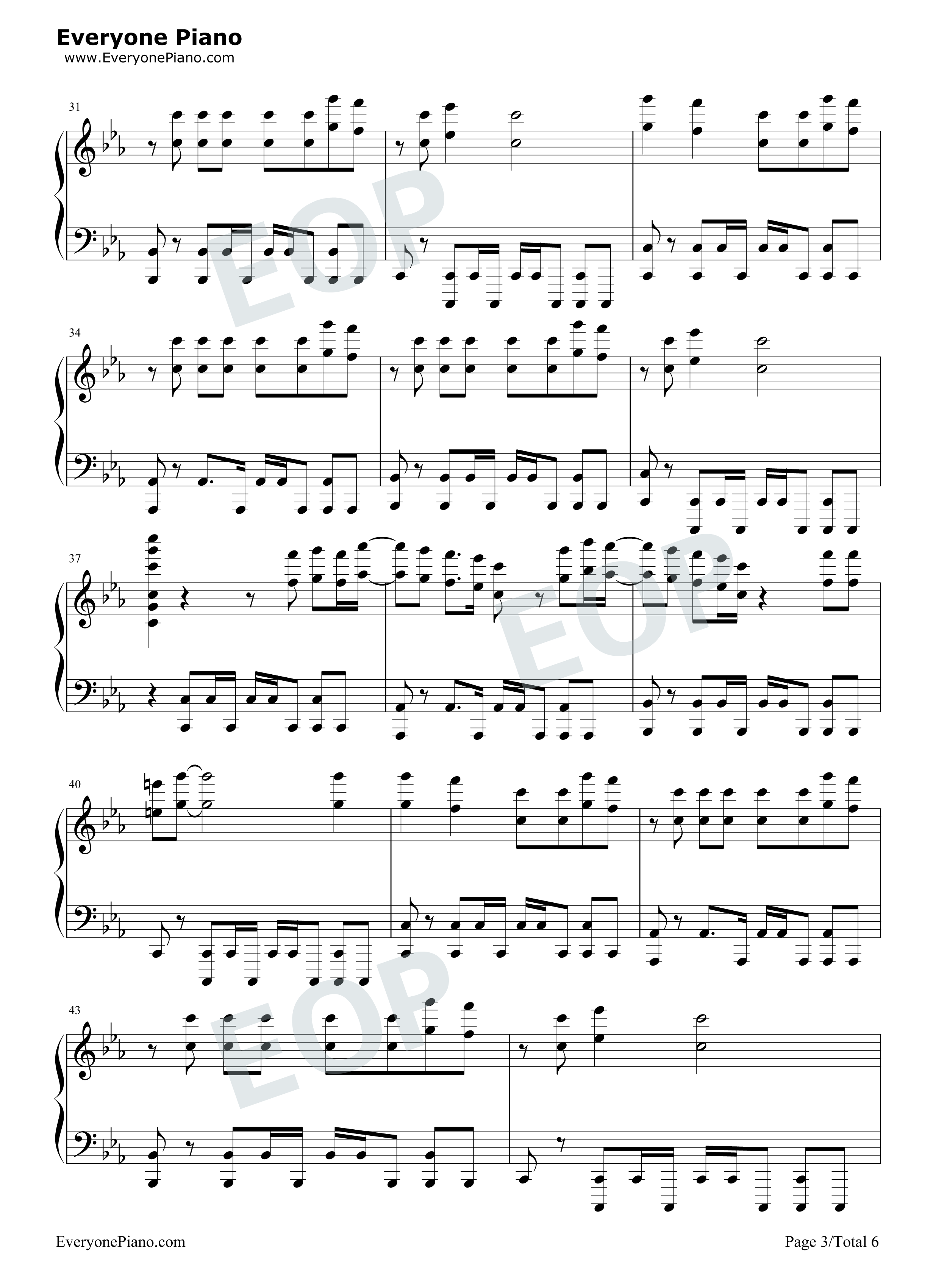 Side_Effects钢琴谱_The_Chainsmokers_Emily_Warren