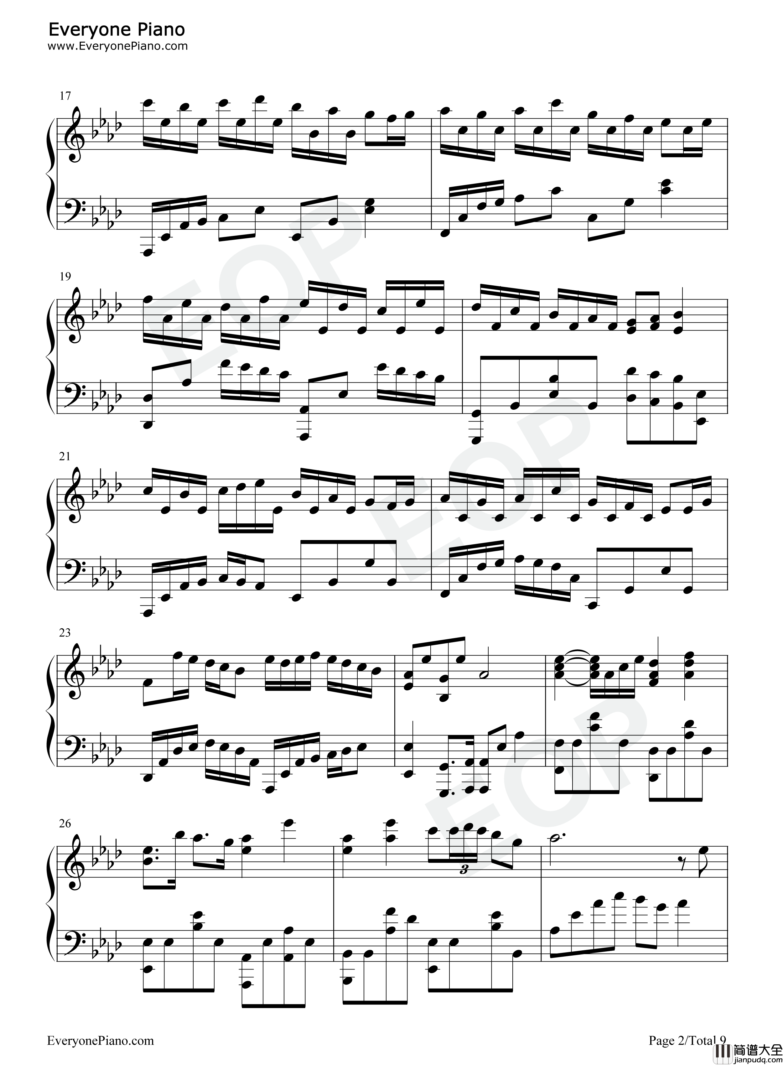 花之舞钢琴谱_DJ_OKAWARI