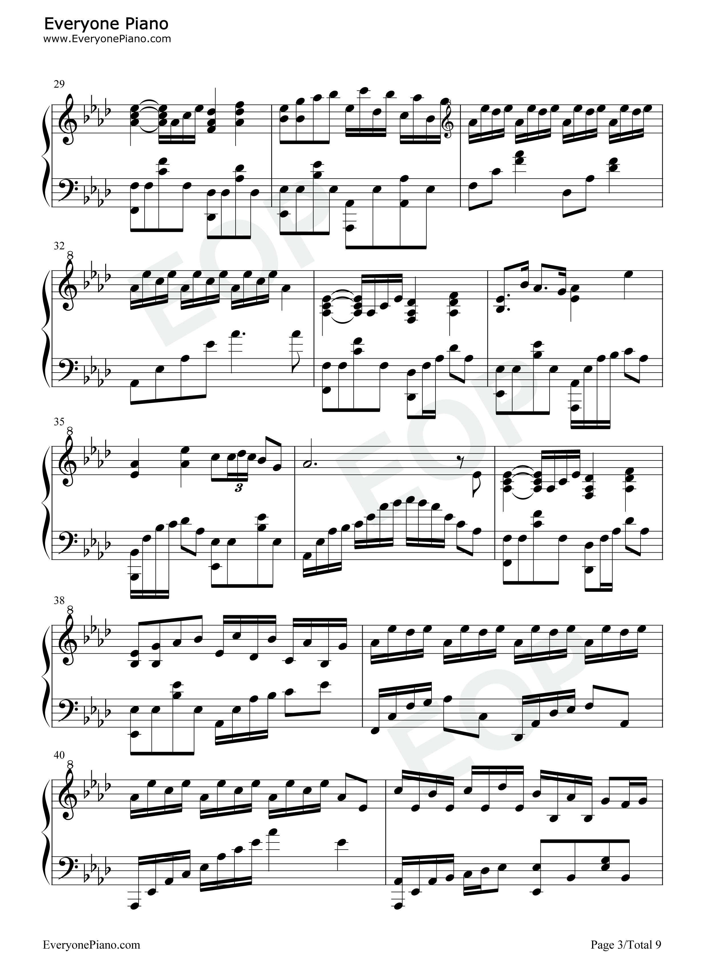 花之舞钢琴谱_DJ_OKAWARI