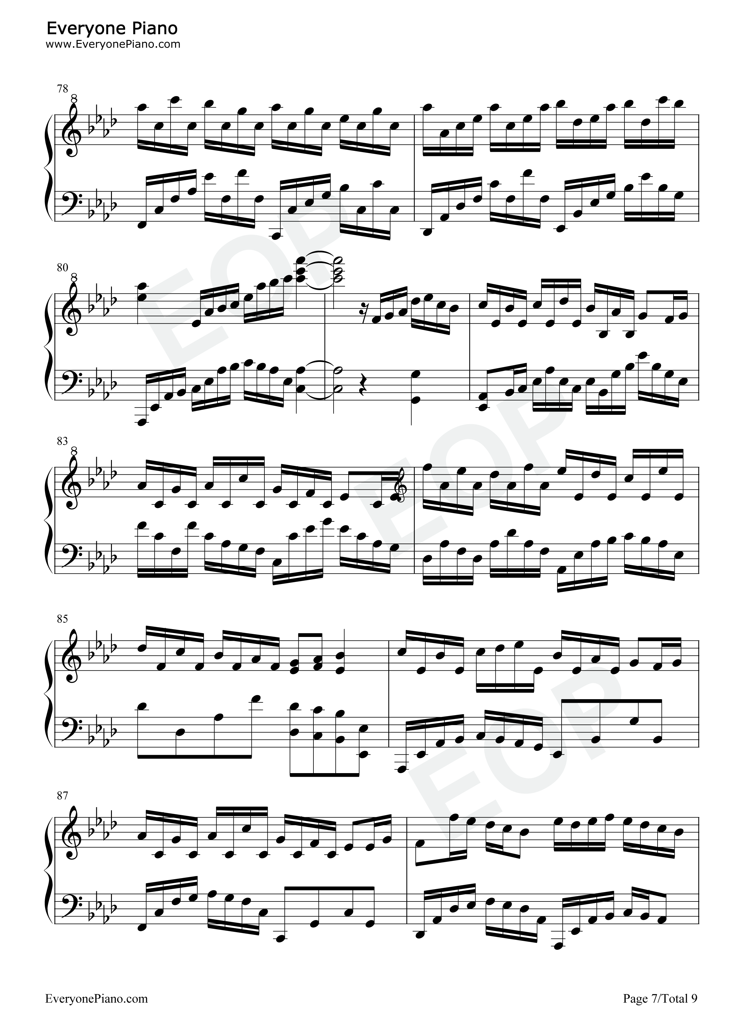 花之舞钢琴谱_DJ_OKAWARI